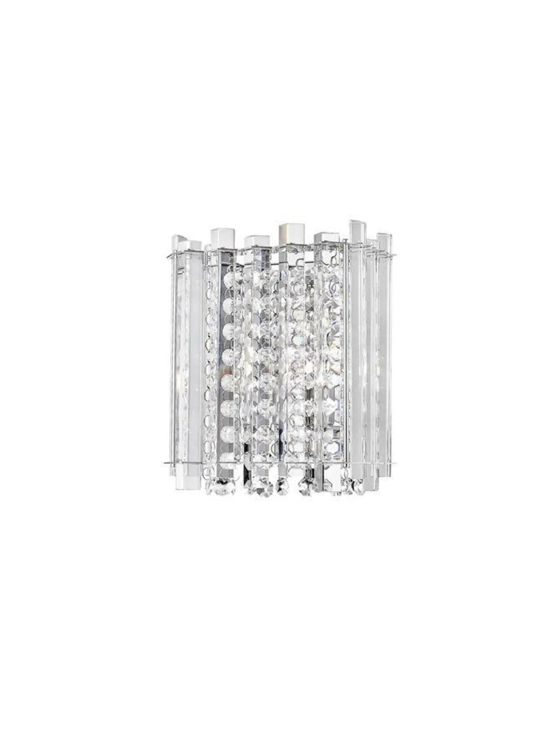 NOVA LUCE nástěnné svítidlo ELEMENT chromovaný hliník sklo a K9 křišťál G9 1x5W 230V IP20 bez žárovky 9046500