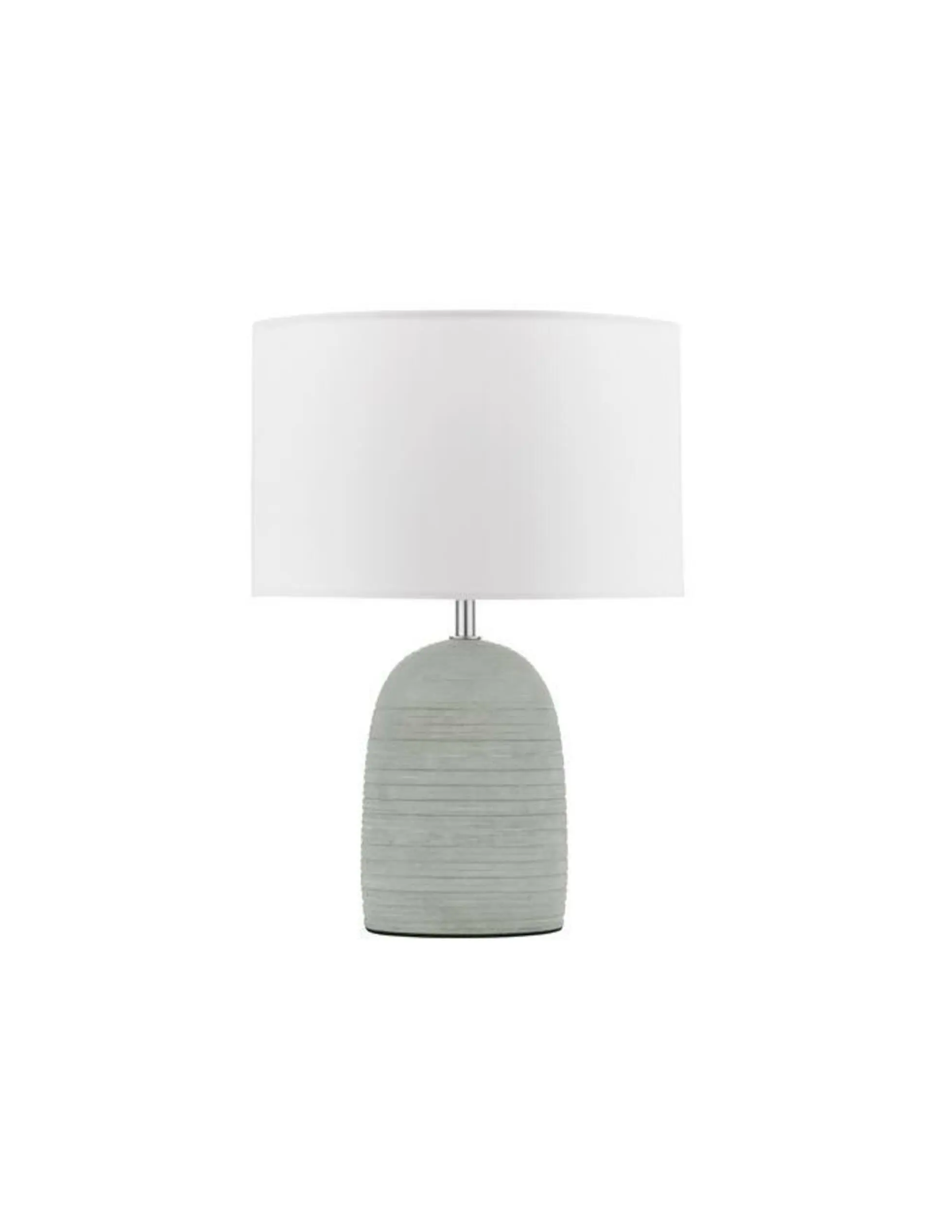 NOVA LUCE stolní lampa CHEMPO šedý beton a kov bílé stínidlo E27 1x12W 230V IP20 bez žárovky 9050166