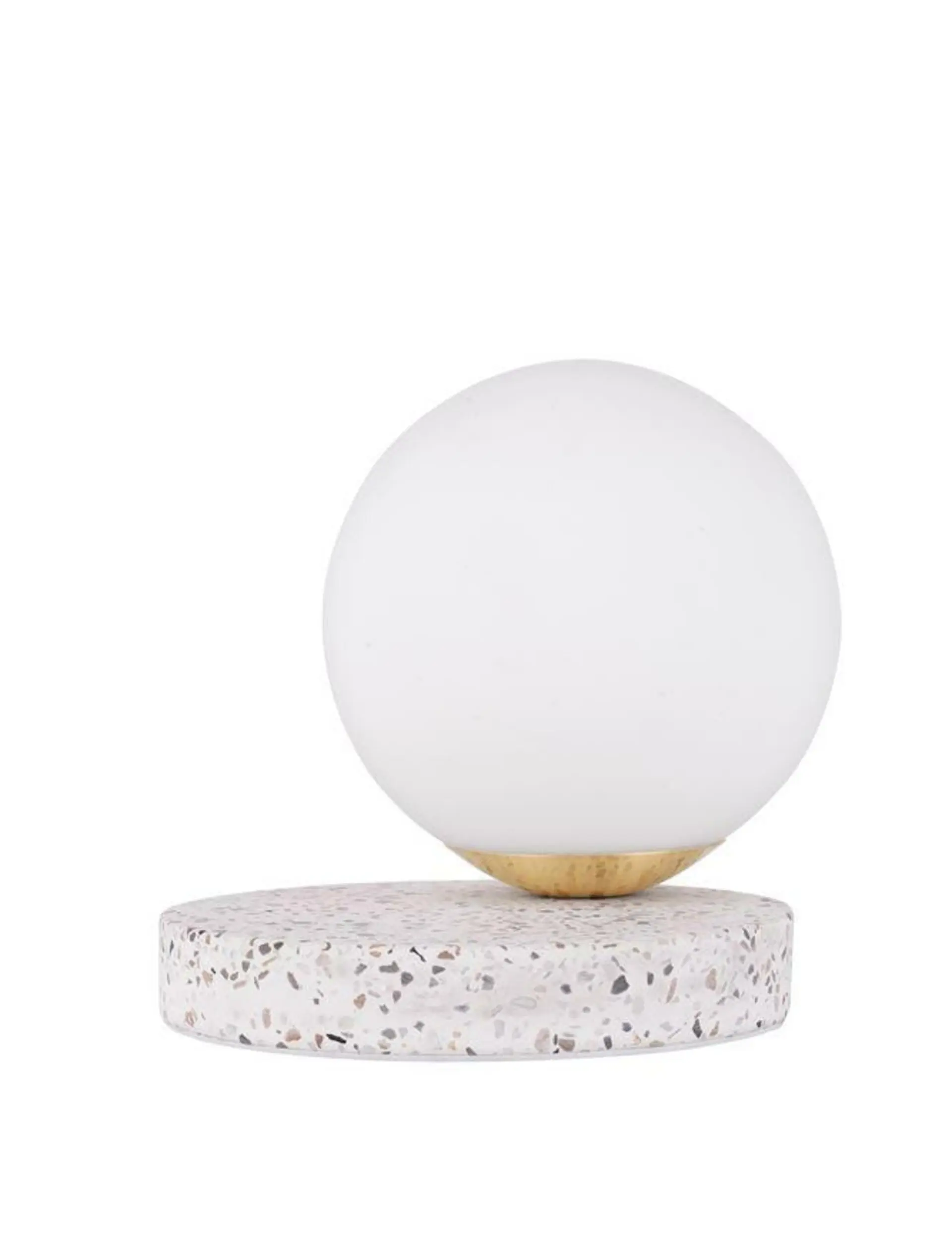 NOVA LUCE stolní lampa BESON šedá mramorová základna opálové sklo E14 1x5W 230V IP20 bez žárovky 9050167