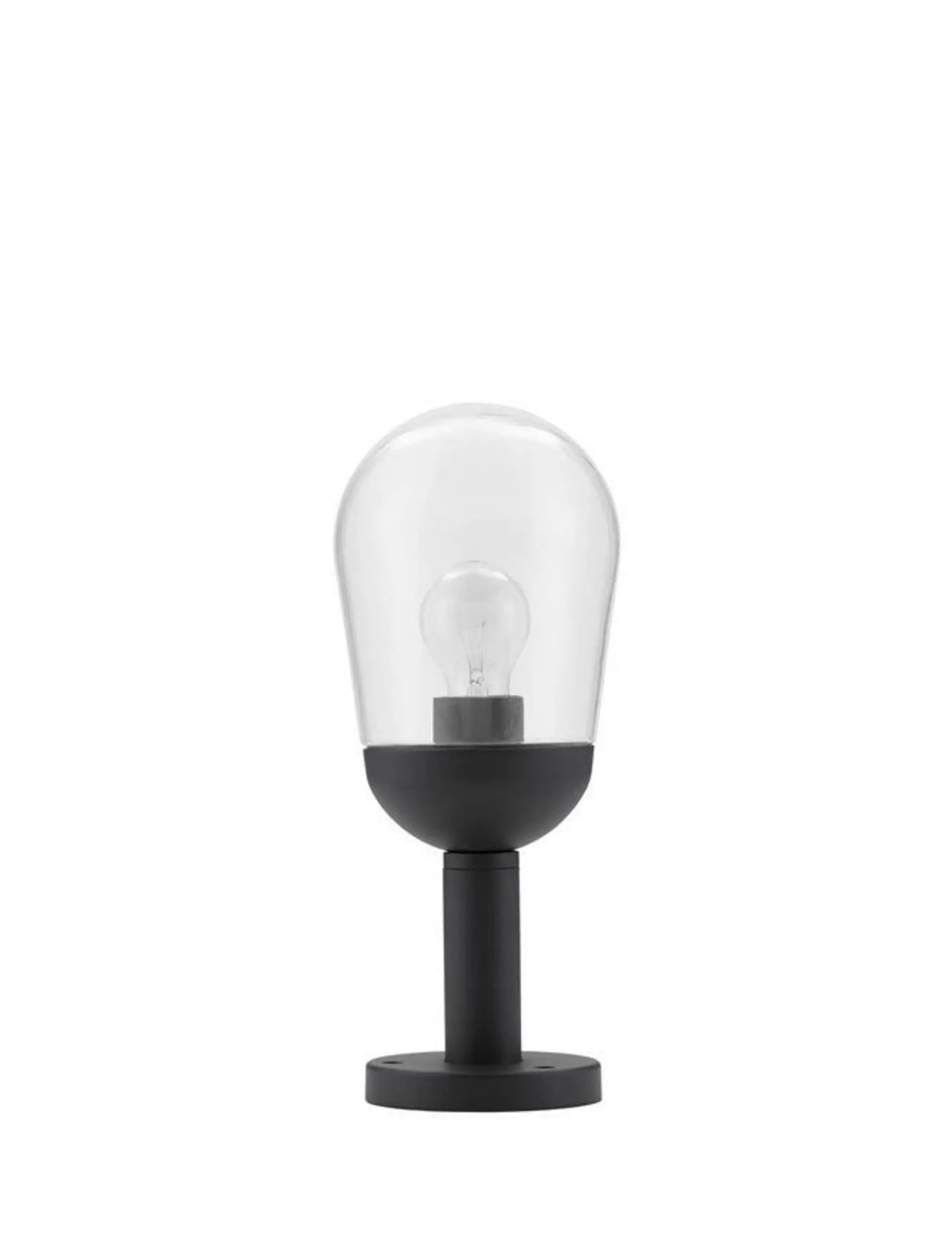 NOVA LUCE venkovní sloupkové svítidlo OMIKA tmavě šedý hliník a čiré sklo E27 1x12W 220-240V bez žárovky IP54 9060195