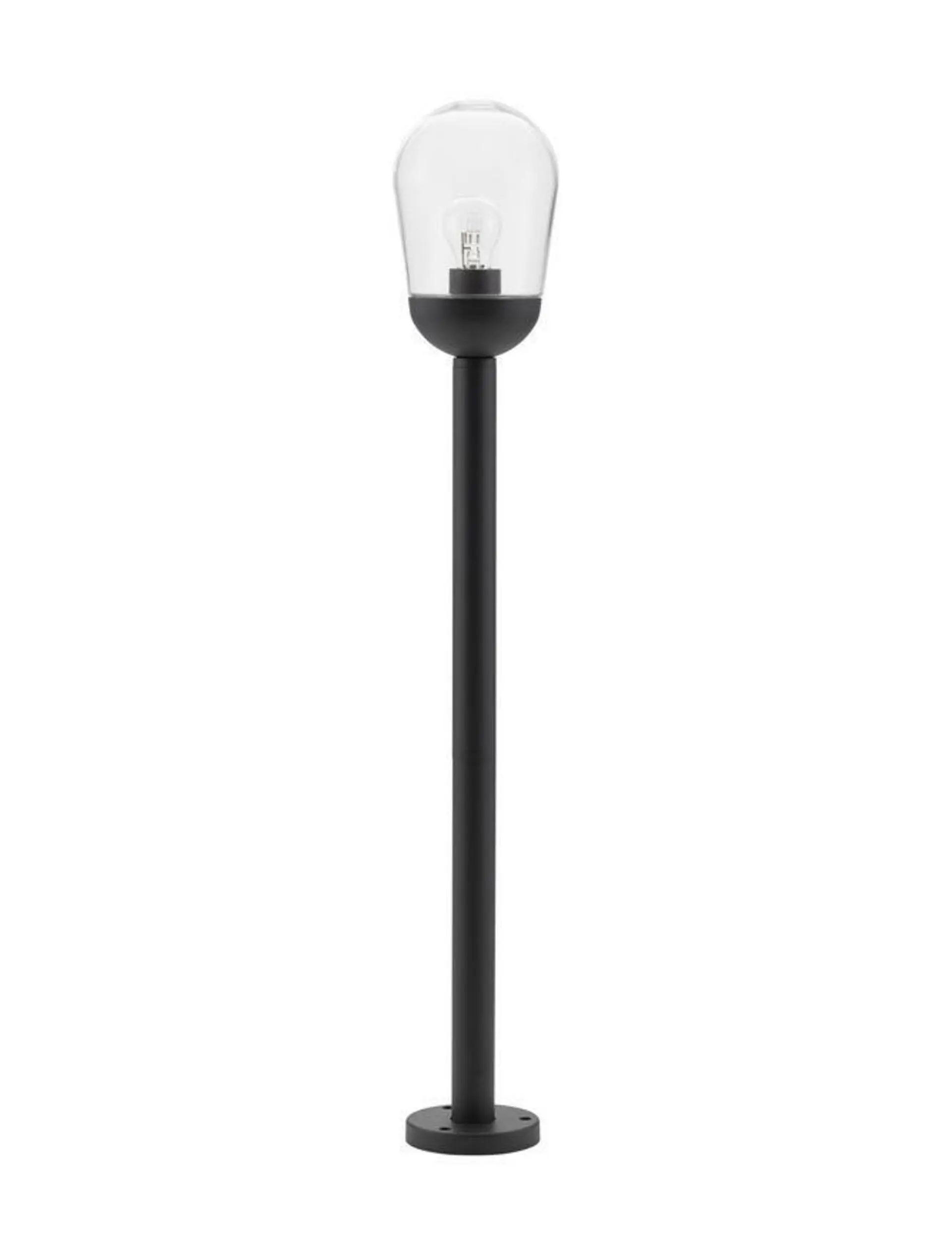 NOVA LUCE venkovní sloupkové svítidlo OMIKA tmavě šedý hliník a čiré sklo E27 1x12W 220-240V bez žárovky IP54 9060196