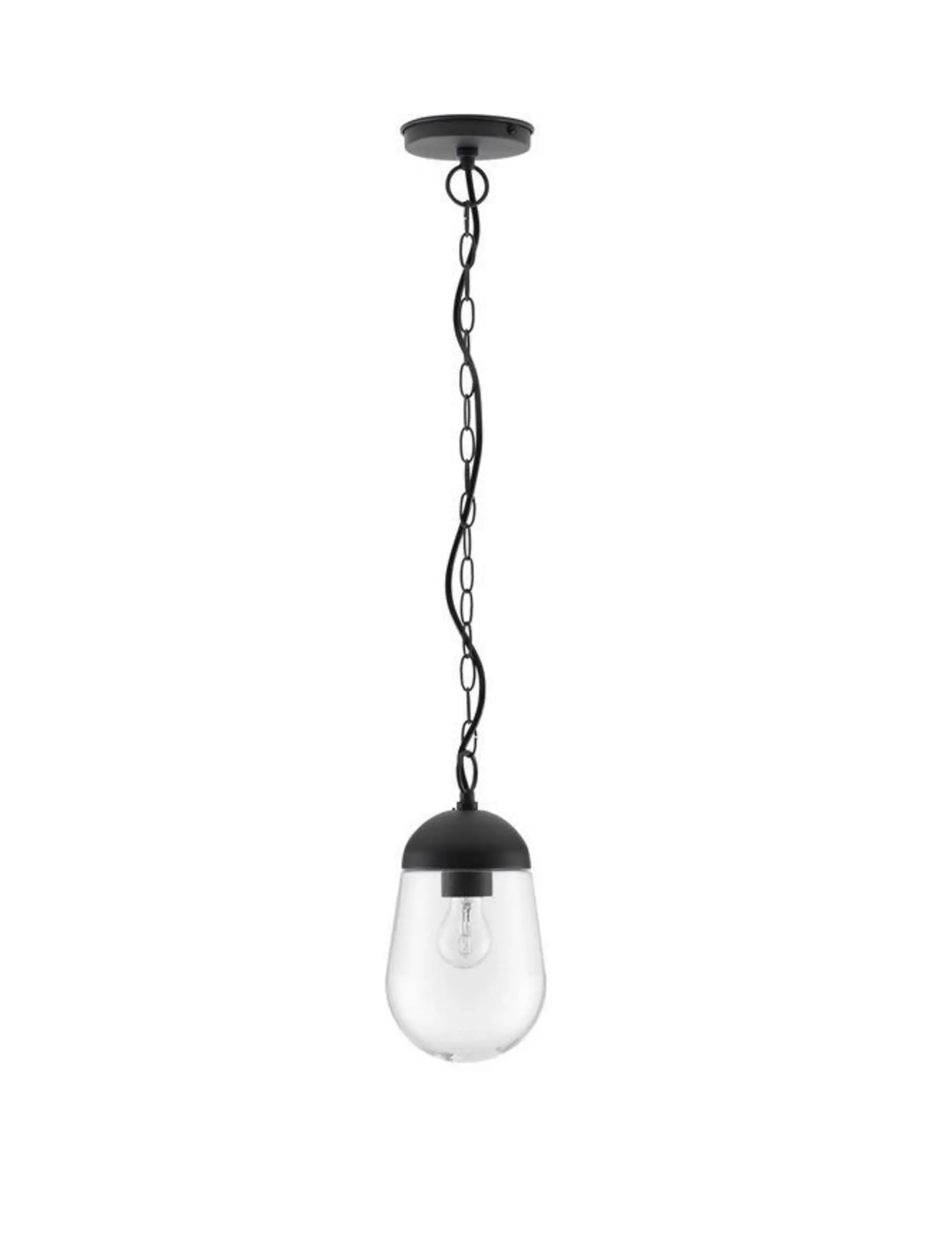 NOVA LUCE venkovní závěsné svítidlo OMIKA tmavě šedý hliník a čiré sklo E27 1x12W 110-240V bez žárovky IP54 9060197