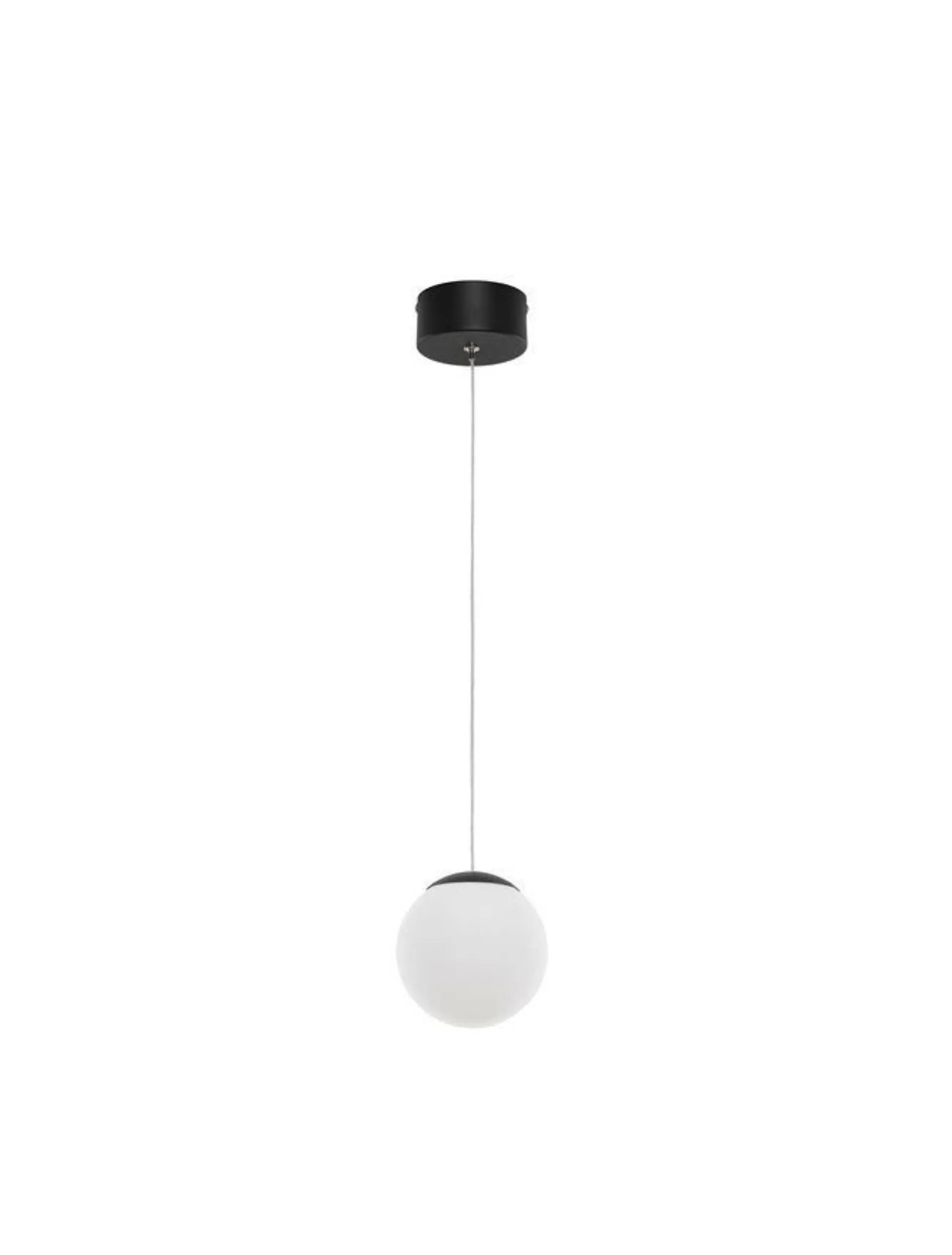 NV 9061435 Závěsné svítidlo NUVOLE LED černý hliník a čiré sklo 3000K 8W - NOVA LUCE