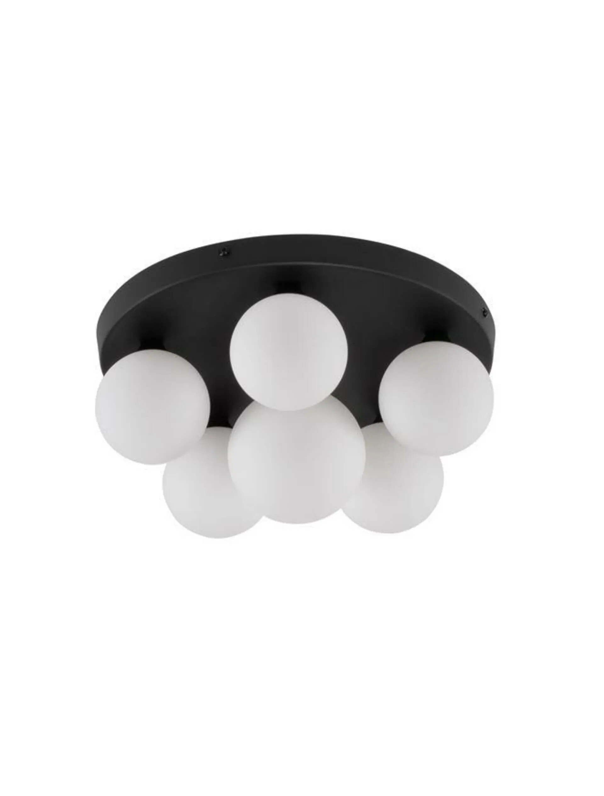 NOVA LUCE stropní svítidlo EDEM černý hliník opálové sklo G9 6x5W 220V IP20 bez žárovky IP20 9080129