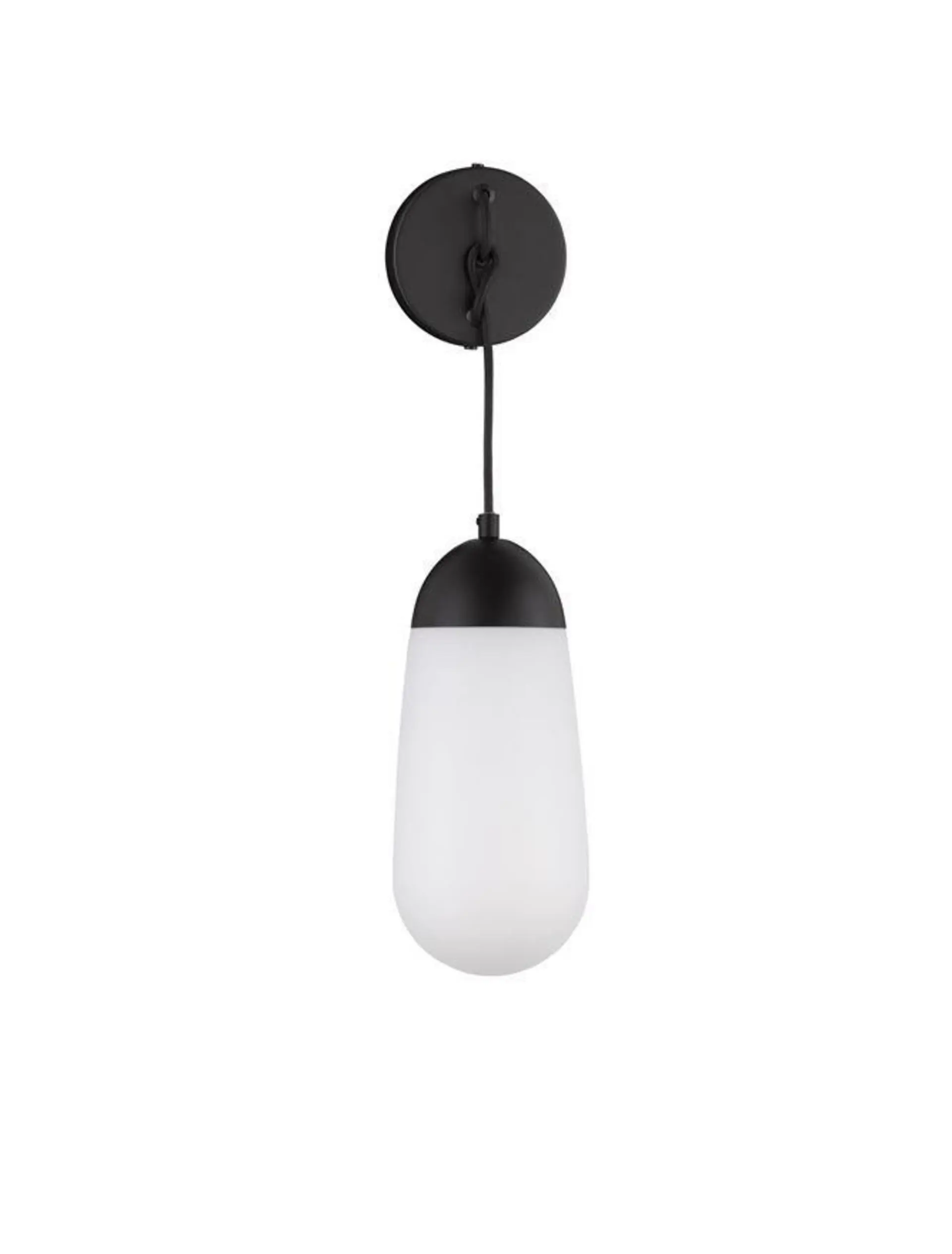 NV 9092828 Nástěnné svítidlo BLAKY matný černý kov a opálové sklo E14 1x5W bez žárovky - NOVA LUCE