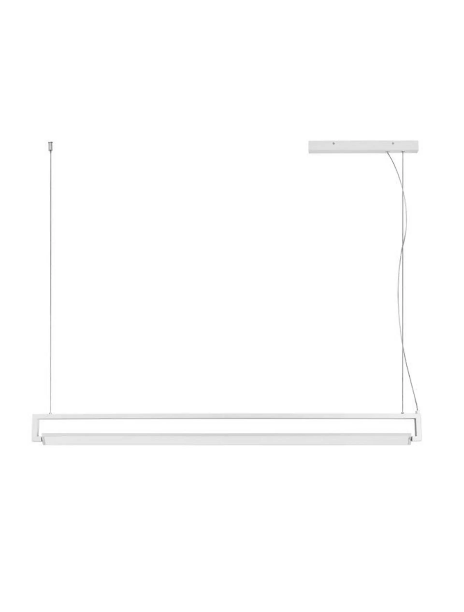 NOVA LUCE závěsné svítidlo LINE bílý hliník a akryl rotační LED 38W 230V 3000K IP20 9117338