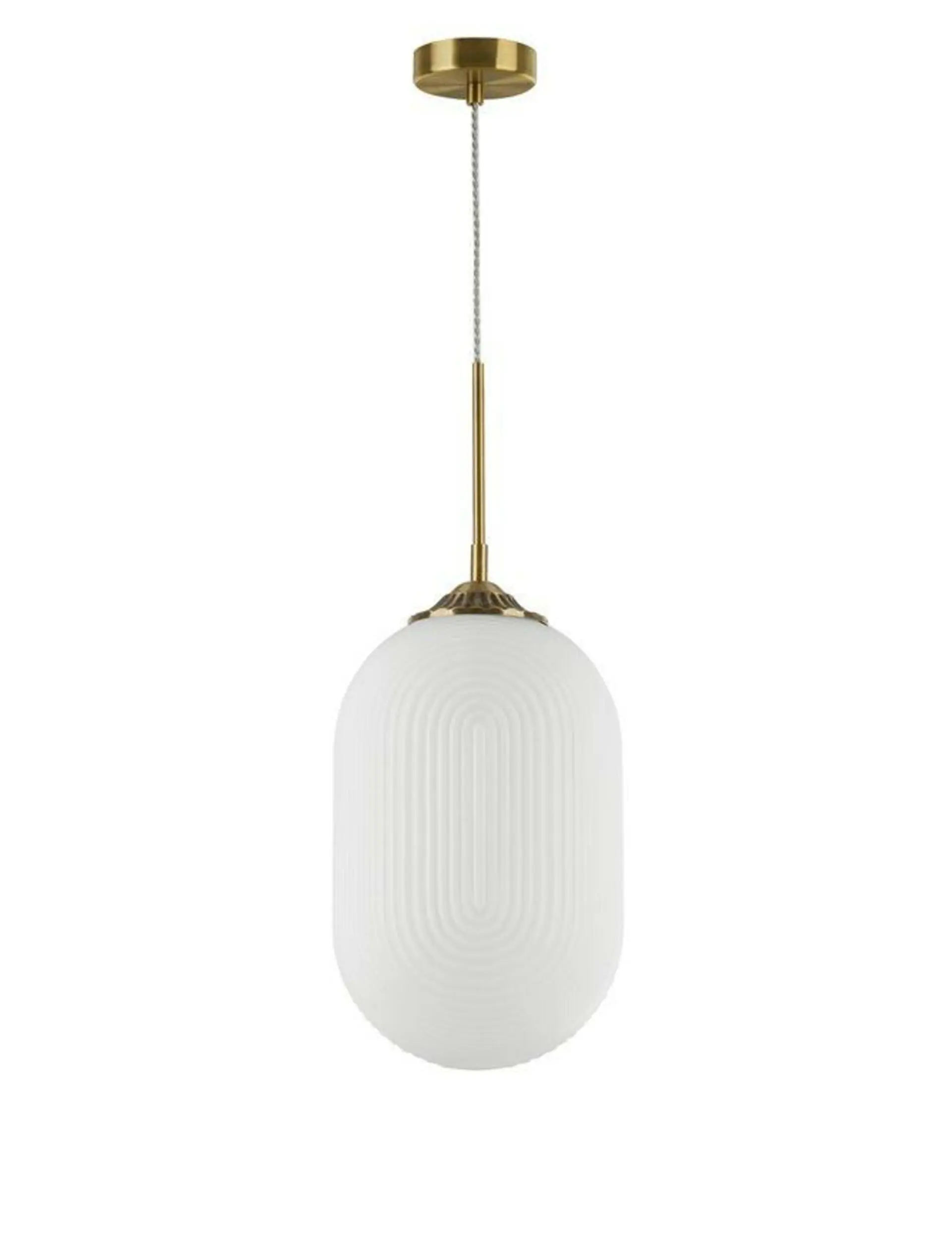 NOVA LUCE závěsné svítidlo ATHENA opálové sklo mosazný kov E27 1x12W 230V IP20 bez žárovky 9119112