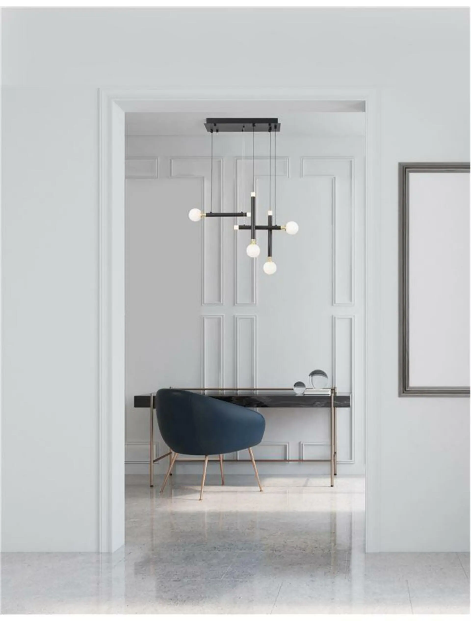 NOVA LUCE závěsné svítidlo CAYO opálové sklo a akryl mosaz a černý hliník LED 20W 230V 3000K IP20 9157904