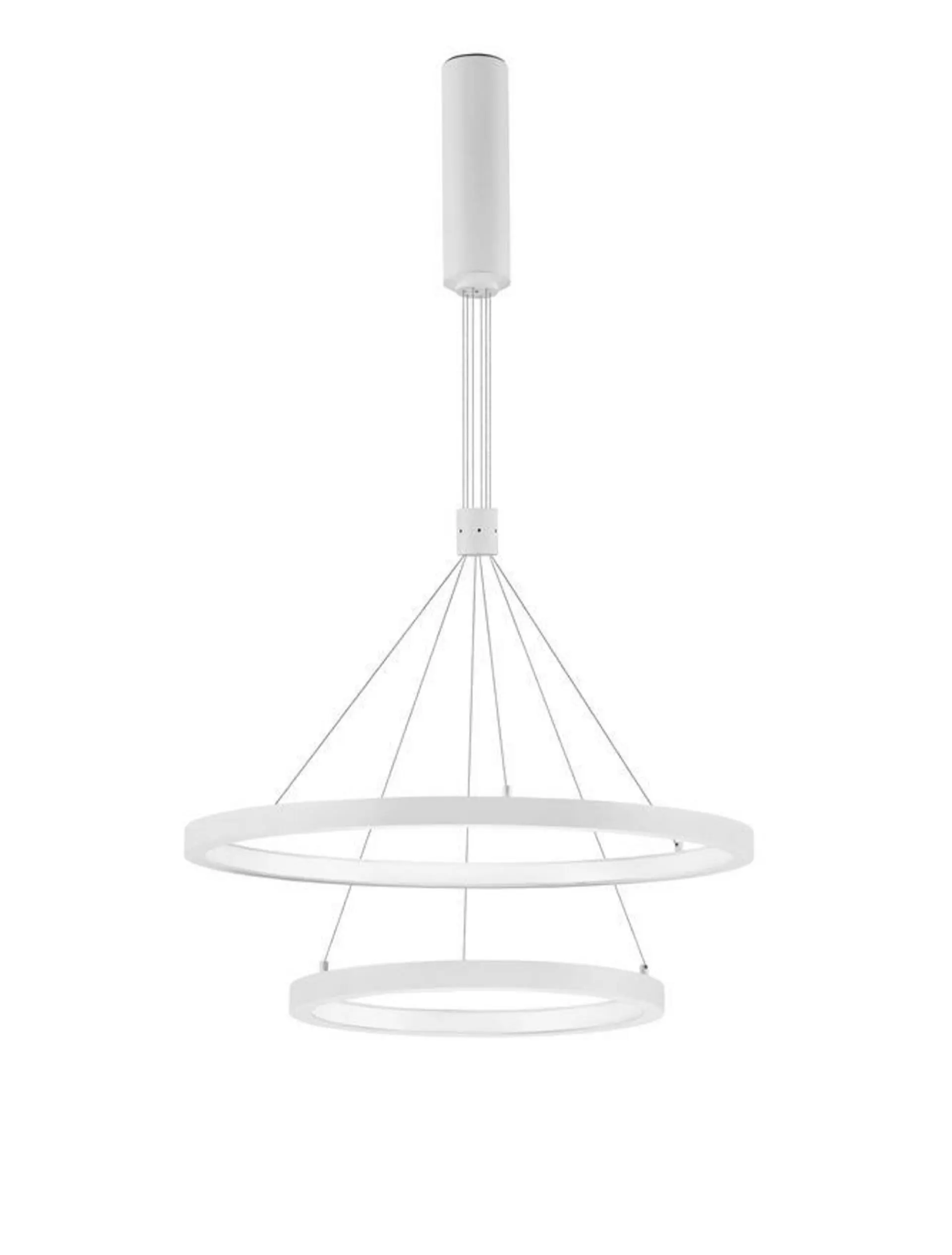 NOVA LUCE závěsné svítidlo EMPATIA bílý hliník a akryl LED 108W 230V 3000K IP20 stmívatelné 9172760