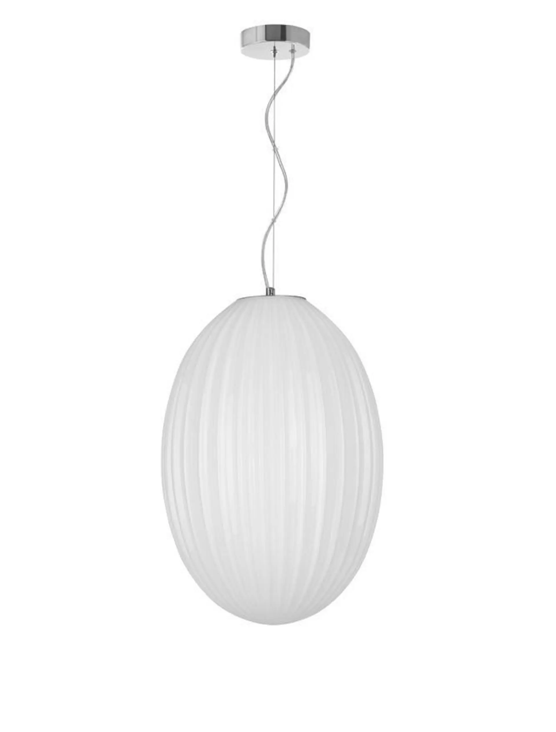 NOVA LUCE závěsné svítidlo HECTOR chromovaný kov opálové sklo E27 1x12W 230V IP20 bez žárovky 9190033