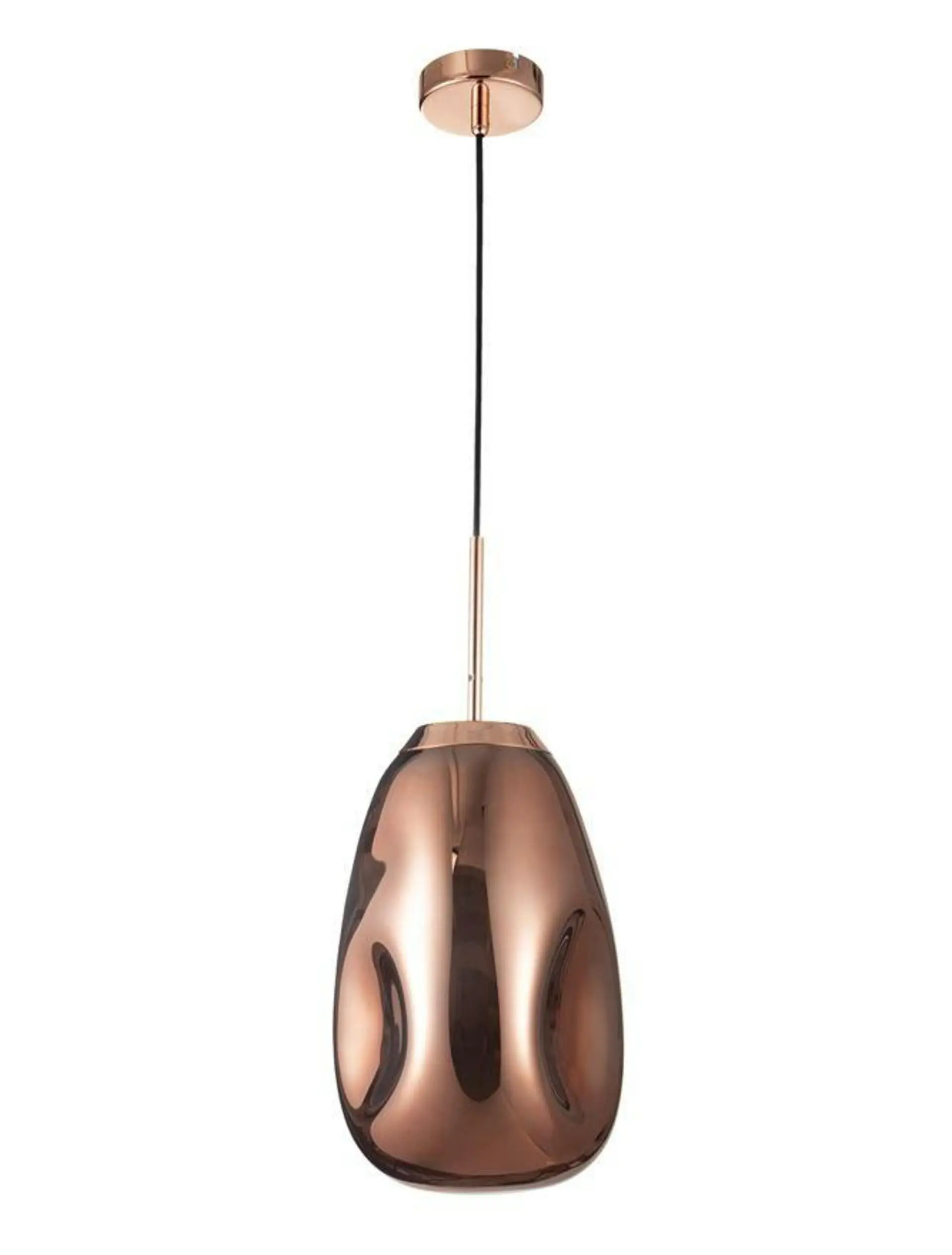 NOVA LUCE závěsné svítidlo LAVA měděný kov ručně vyrobené měděné sklo E27 1x12W 230V IP20 bez žárovky 9190391
