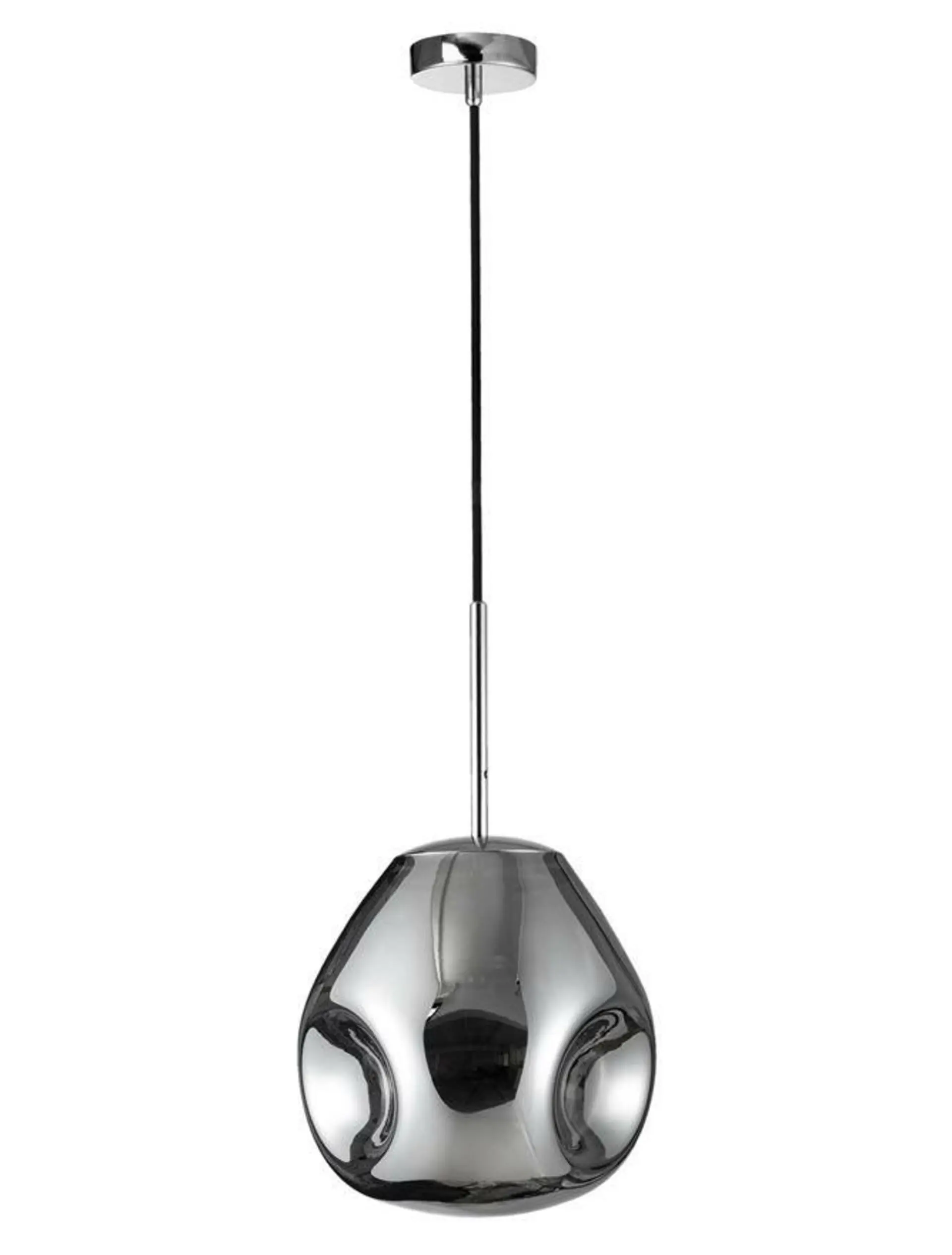NOVA LUCE závěsné svítidlo LAVA chromovaný kov ručně vyrobené chromové sklo E27 1x12W 230V IP20 bez žárovky 9190402