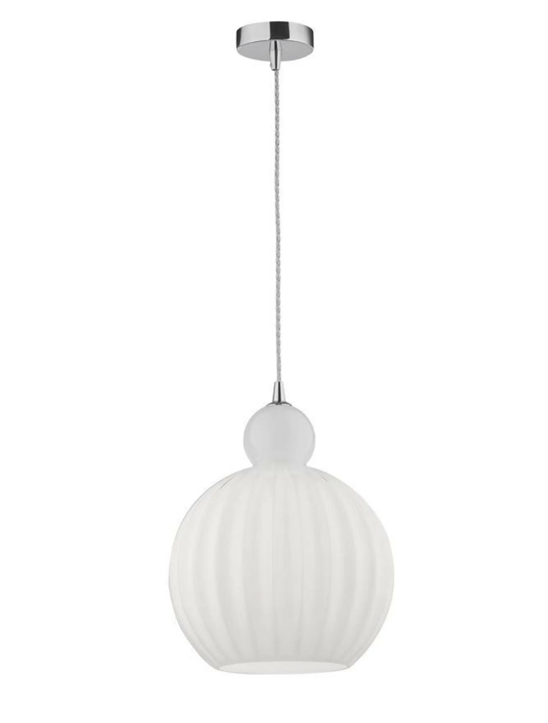 NOVA LUCE závěsné svítidlo ODELL chromovaný hliník opálové sklo E27 1x12W 230V IP20 bez žárovky 9190883