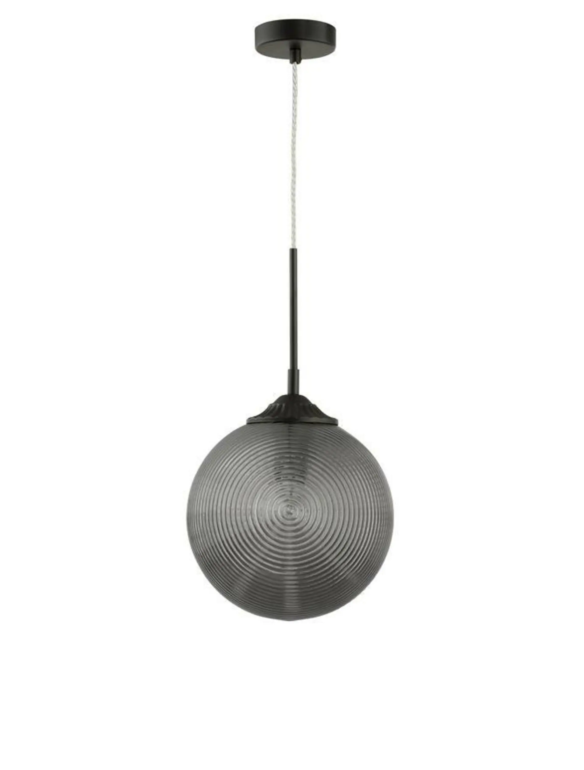 NV 9191210 Závěsné svítidlo ATHENA kouřové šedé sklo matný černý kov E27 1x12W 230V IP20 bez žárovky - NOVA LUCE