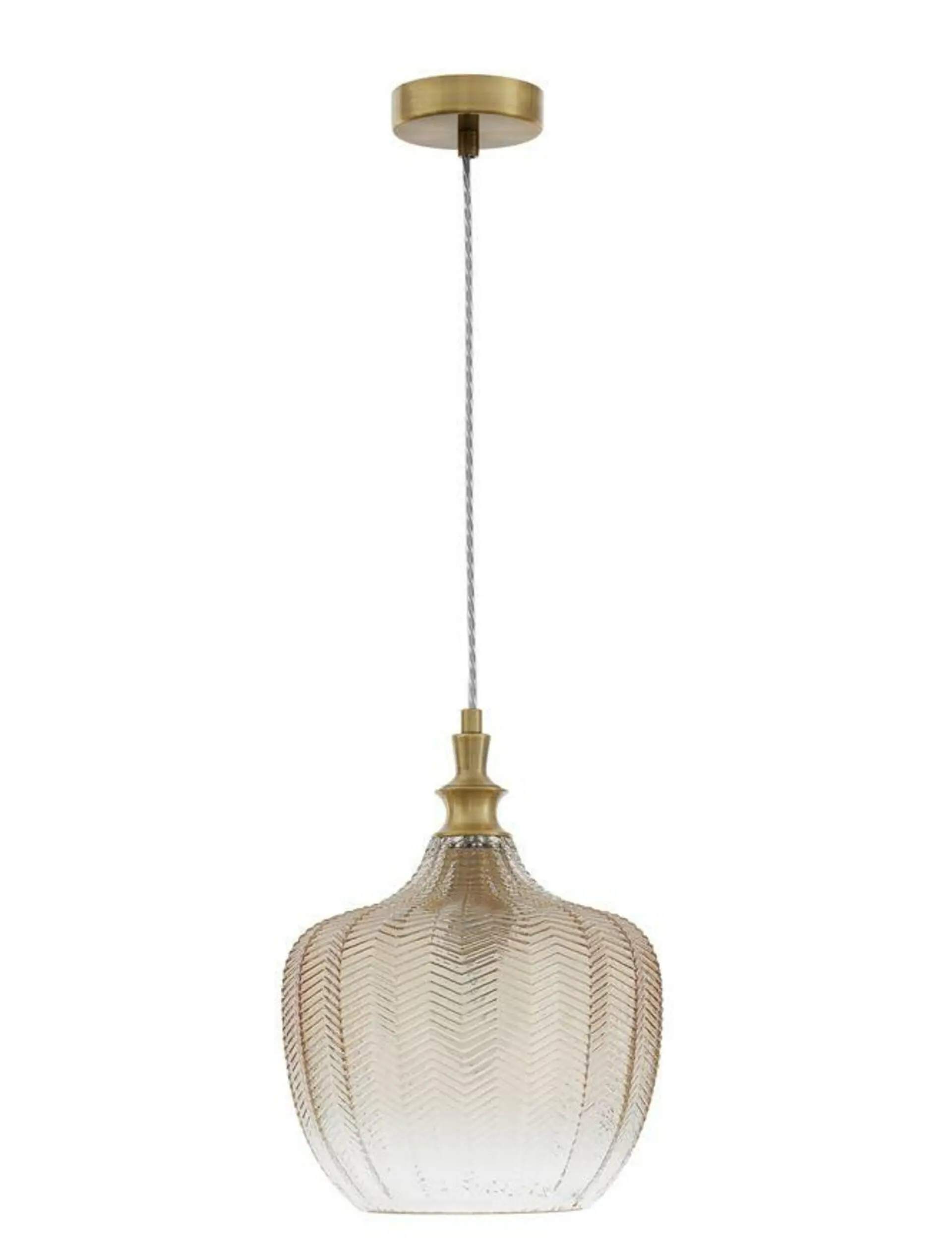 NOVA LUCE závěsné svítidlo LONI mosazný kov šampaň sklo E27 1x12W 230V IP20 bez žárovky 9191241
