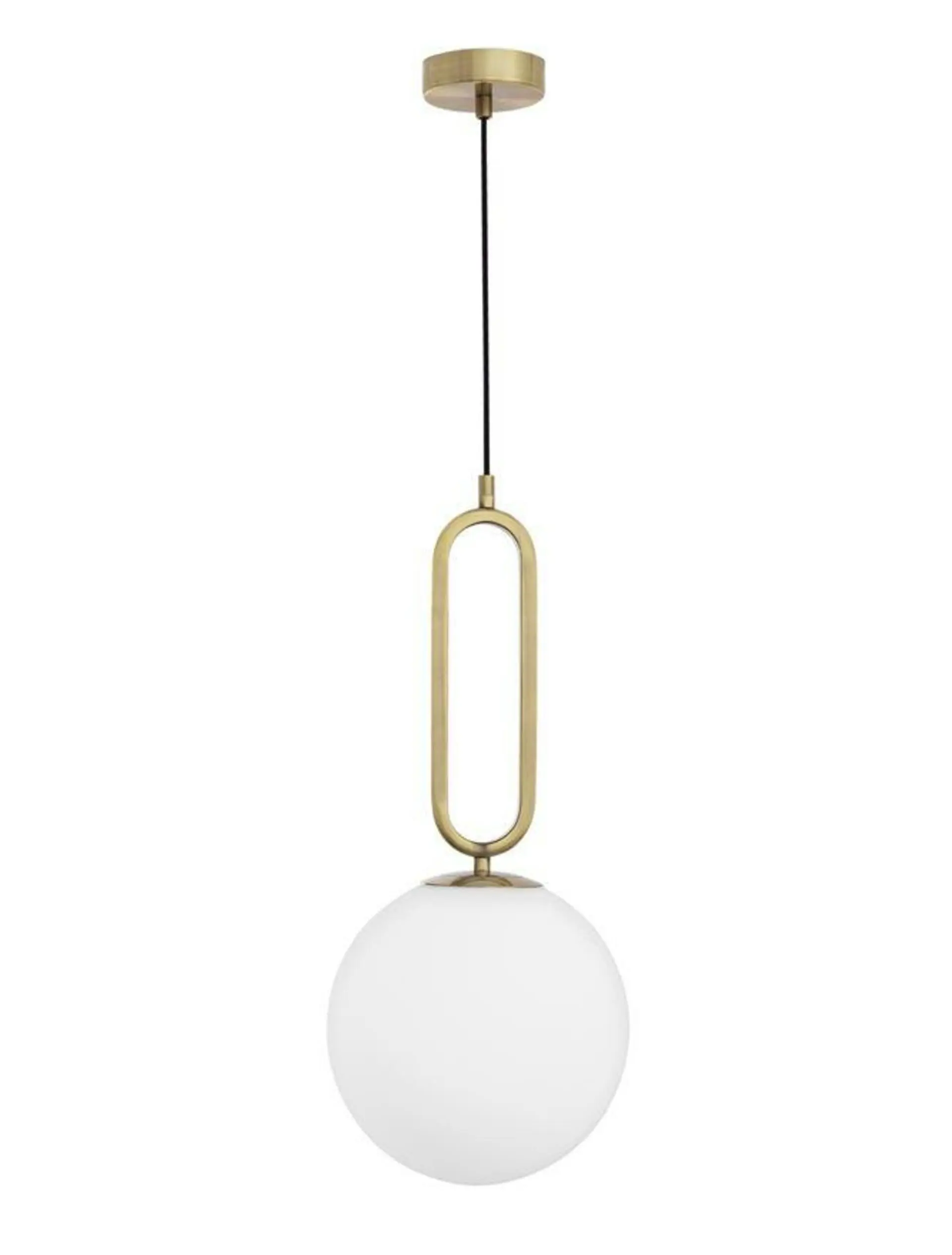NOVA LUCE závěsné svítidlo GRUS mosazný kov opálové sklo E27 1x12W 230V IP20 bez žárovky 9191251