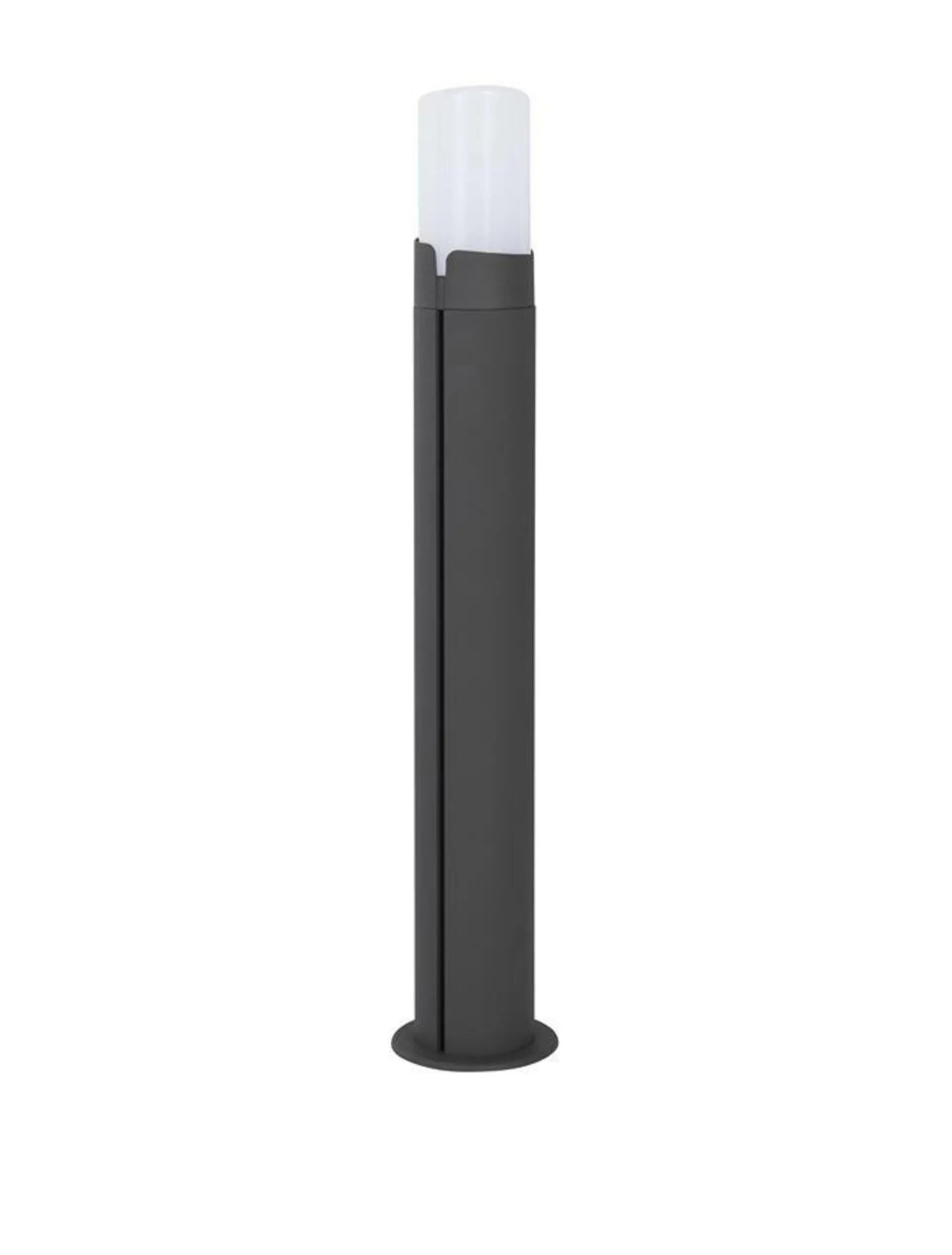 NOVA LUCE venkovní sloupkové svítidlo PYRO tmavě šedý hliník bílý akryl E27 1x12W 220-240V IP54 bez žárovky 9209212