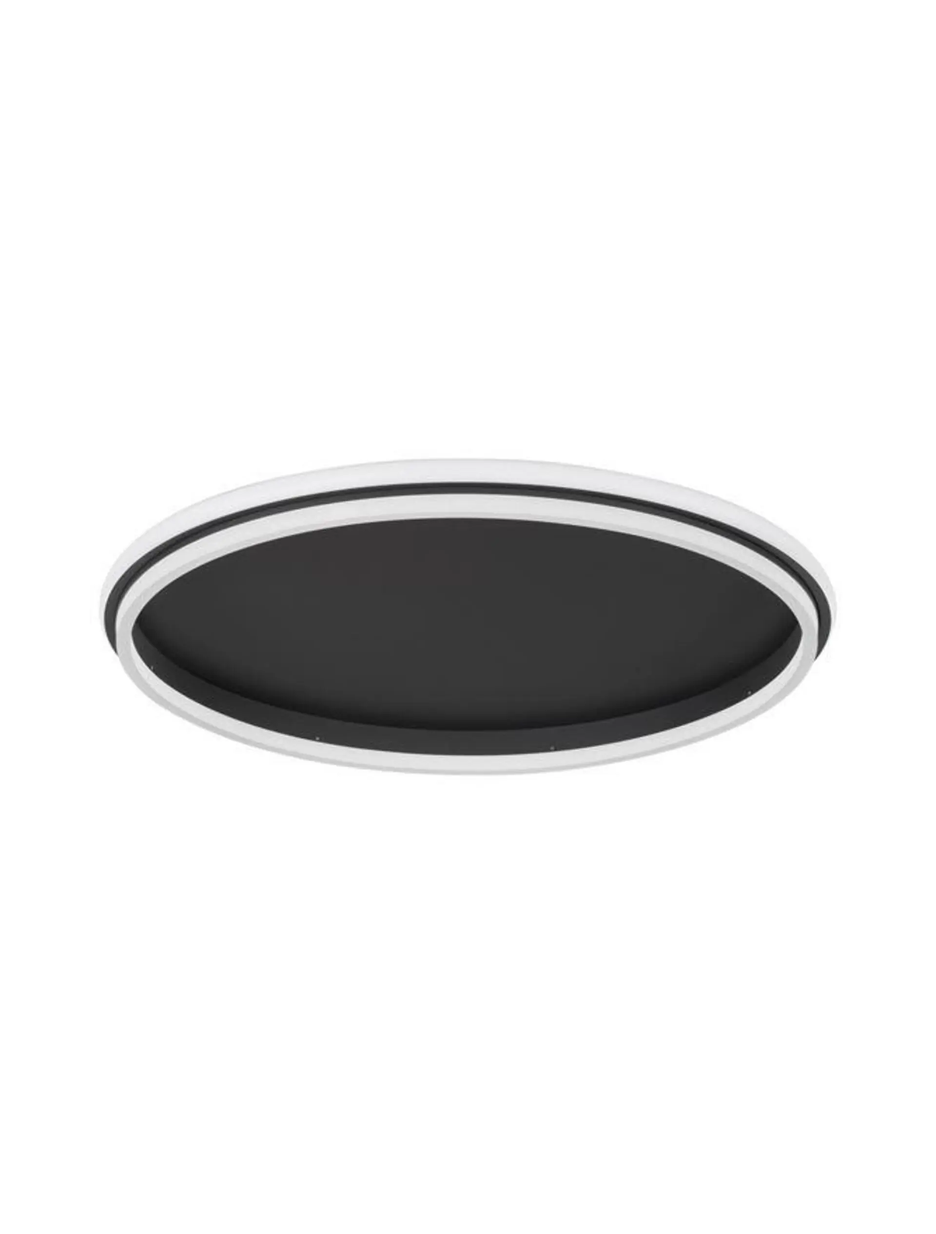NOVA LUCE stropní svítidlo WILLOW černá ocel a akryl D60x6cm LED 60W 9212915