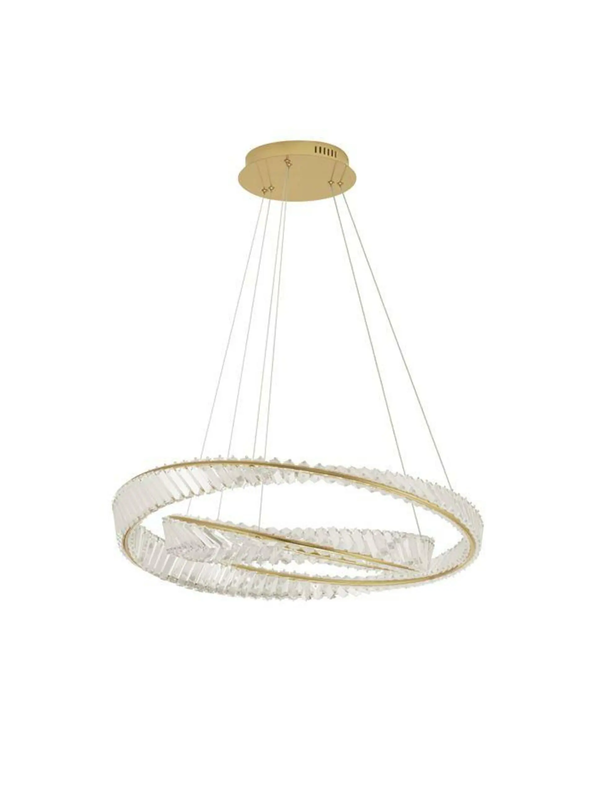 NOVA LUCE závěsné svítidlo AURELIA zlatý kov a křišťál LED 70W 230V 3500K IP20 stmívatelné 9333063