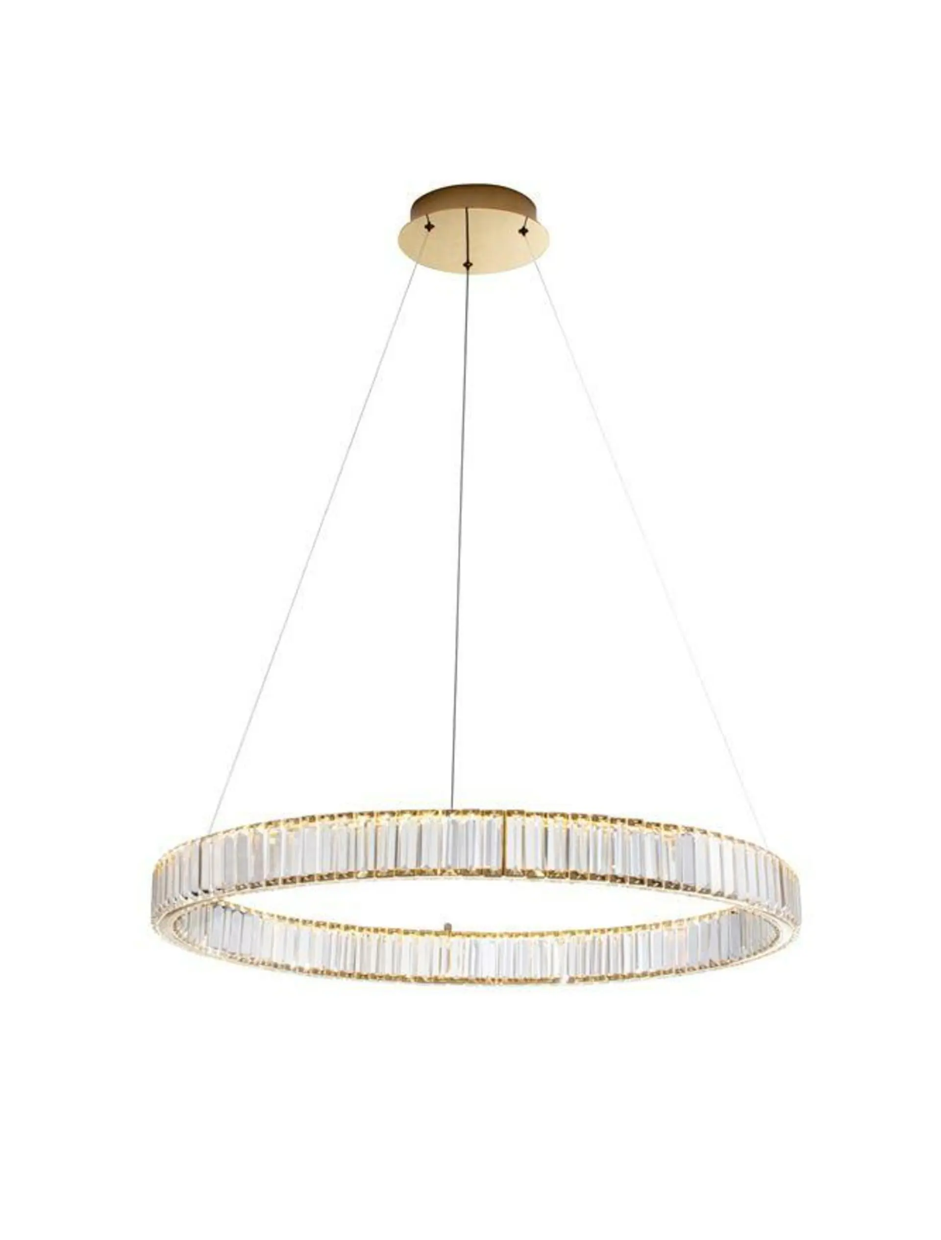 NOVA LUCE závěsné svítidlo AURELIA zlatý kov a křišťál LED 47W 230V 3500K IP20 stmívatelné 9333076