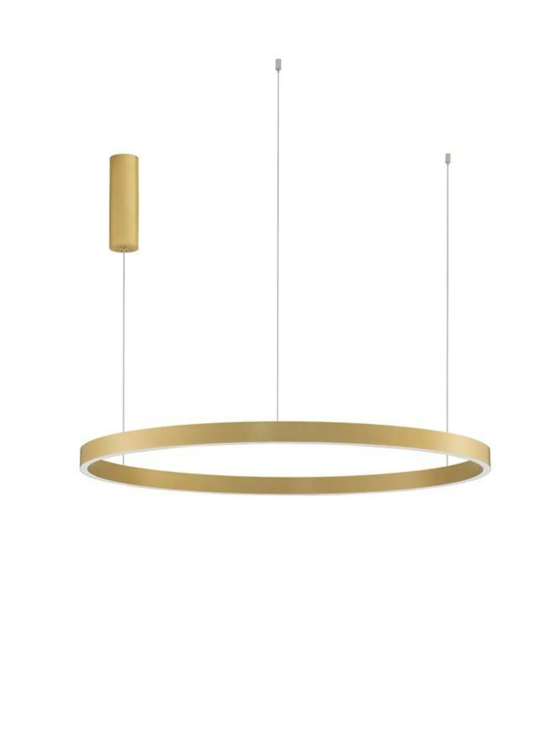 NOVA LUCE závěsné svítidlo ELOWEN broušený zlatý hliník a silikon LED 100W 3000K stmívatelné 9345669