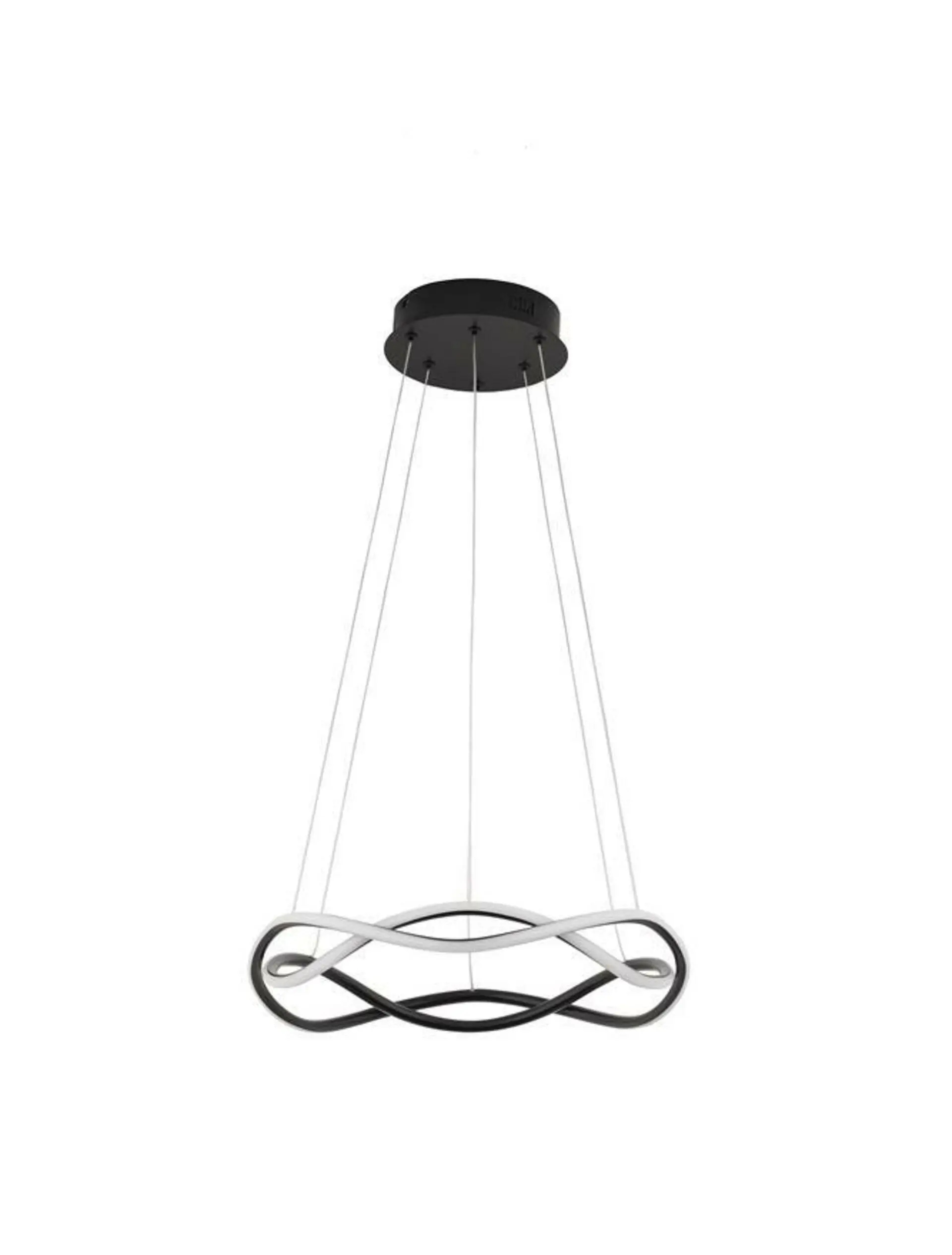 NOVA LUCE závěsné svítidlo JINAL LED závěsné svítidlo černý kov, hliník a silikon 3000K 40W IP20 stmívatelné 9348101