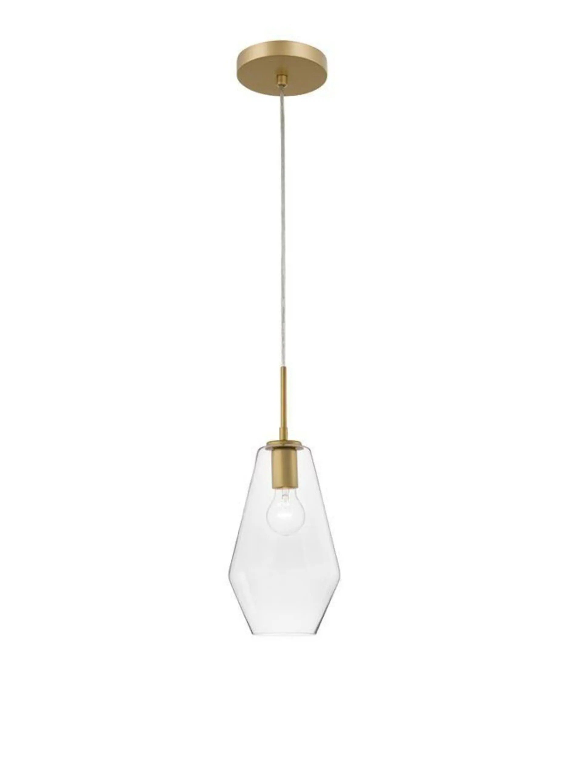 NOVA LUCE závěsné svítidlo PRISMA zlatý kov čiré sklo E27 1x12W 230V IP20 bez žárovky 9426732