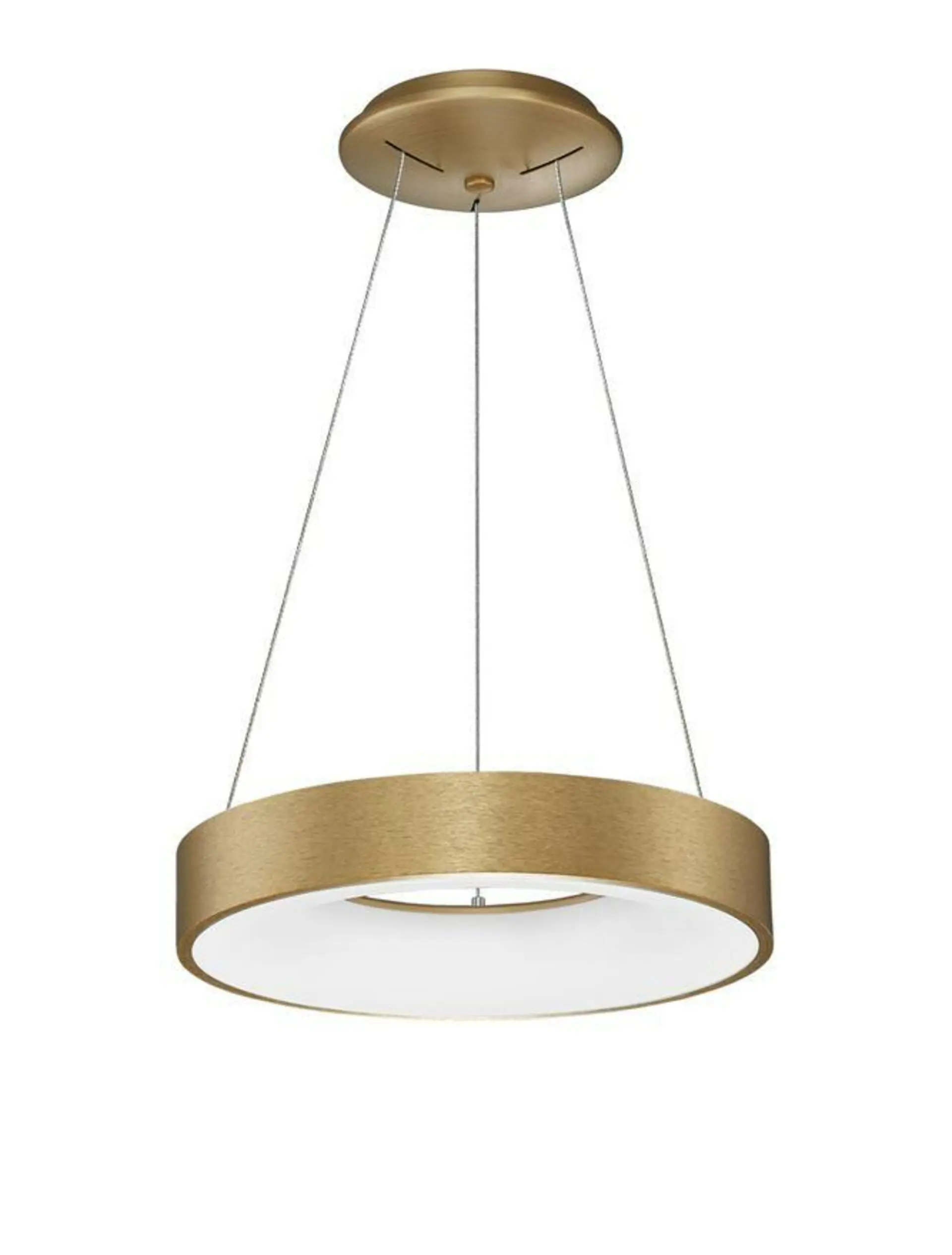 NOVA LUCE závěsné svítidlo RANDO THIN broušený zlatý hliník a akryl LED 30W 230V 3000K IP20 stmívatelné 9453432