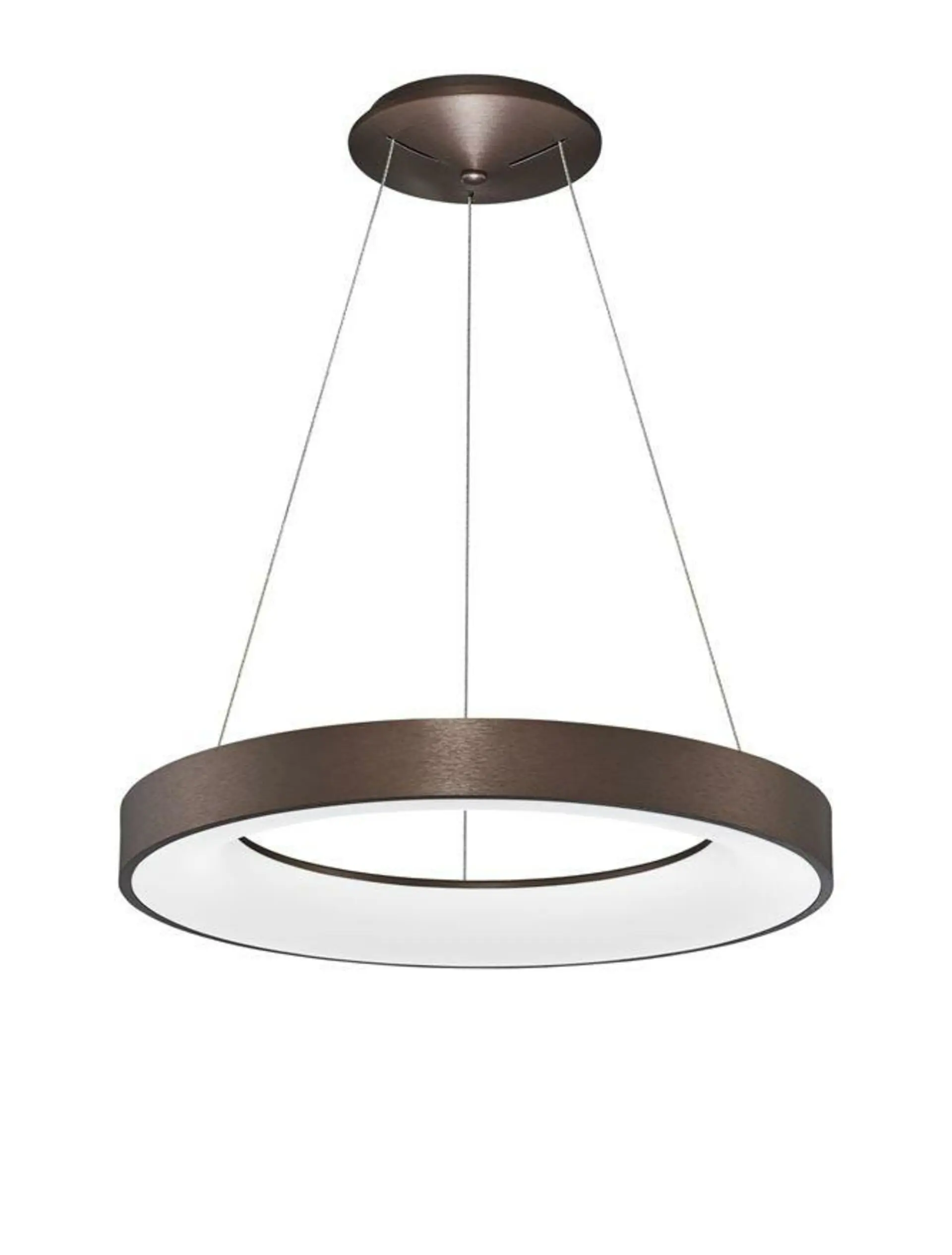 NOVA LUCE závěsné svítidlo RANDO THIN broušený kávově hnědý hliník a akryl LED 50W 230V 3000K IP20 stmívatelné 9453455