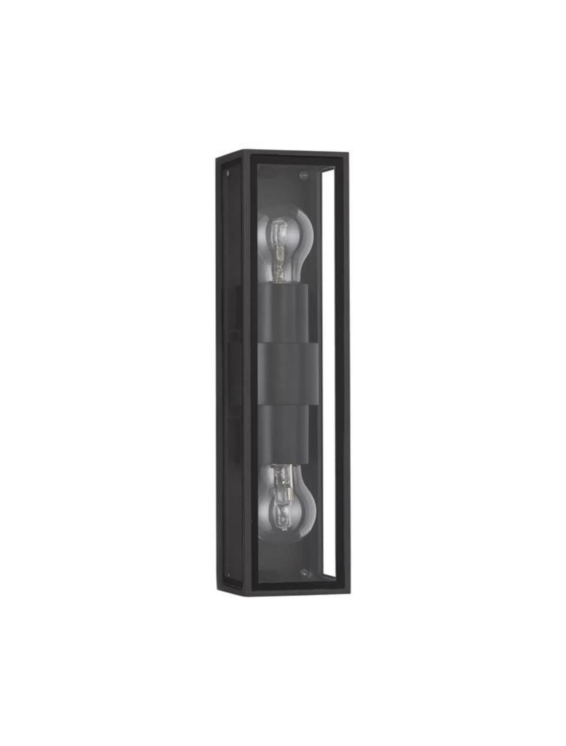 NOVA LUCE venkovní nástěnné svítidlo REGINA antracitový hliník a čiré sklo E27 2x12W 220-240V bez žárovky IP65 9492442