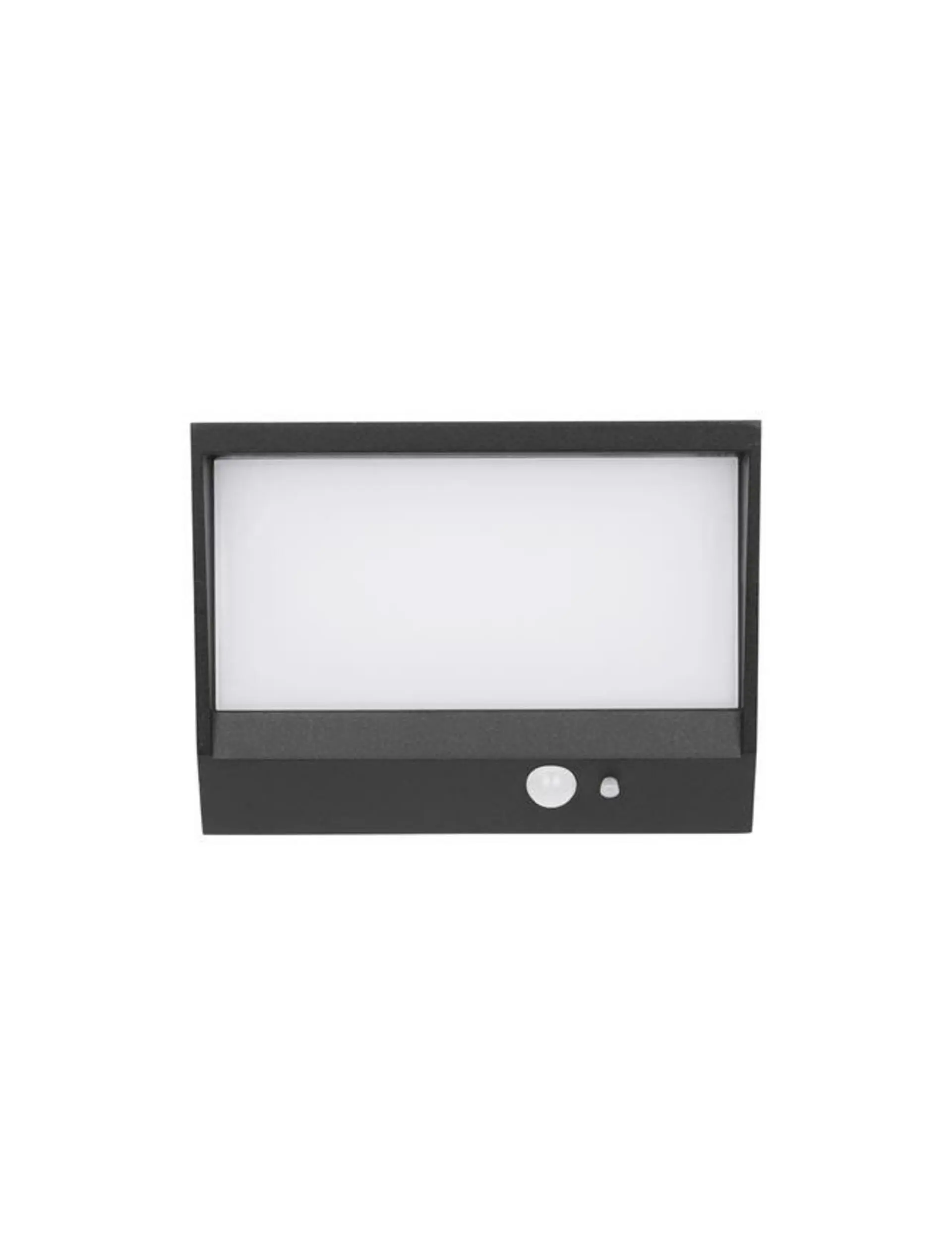 NOVA LUCE venkovní nástěnné svítidlo VALOR antracitový hliník a matný akryl LED 2W 3000K 3.7V 86st. IP65 vypínač na těle / solární / pohybové čidlo 9492540