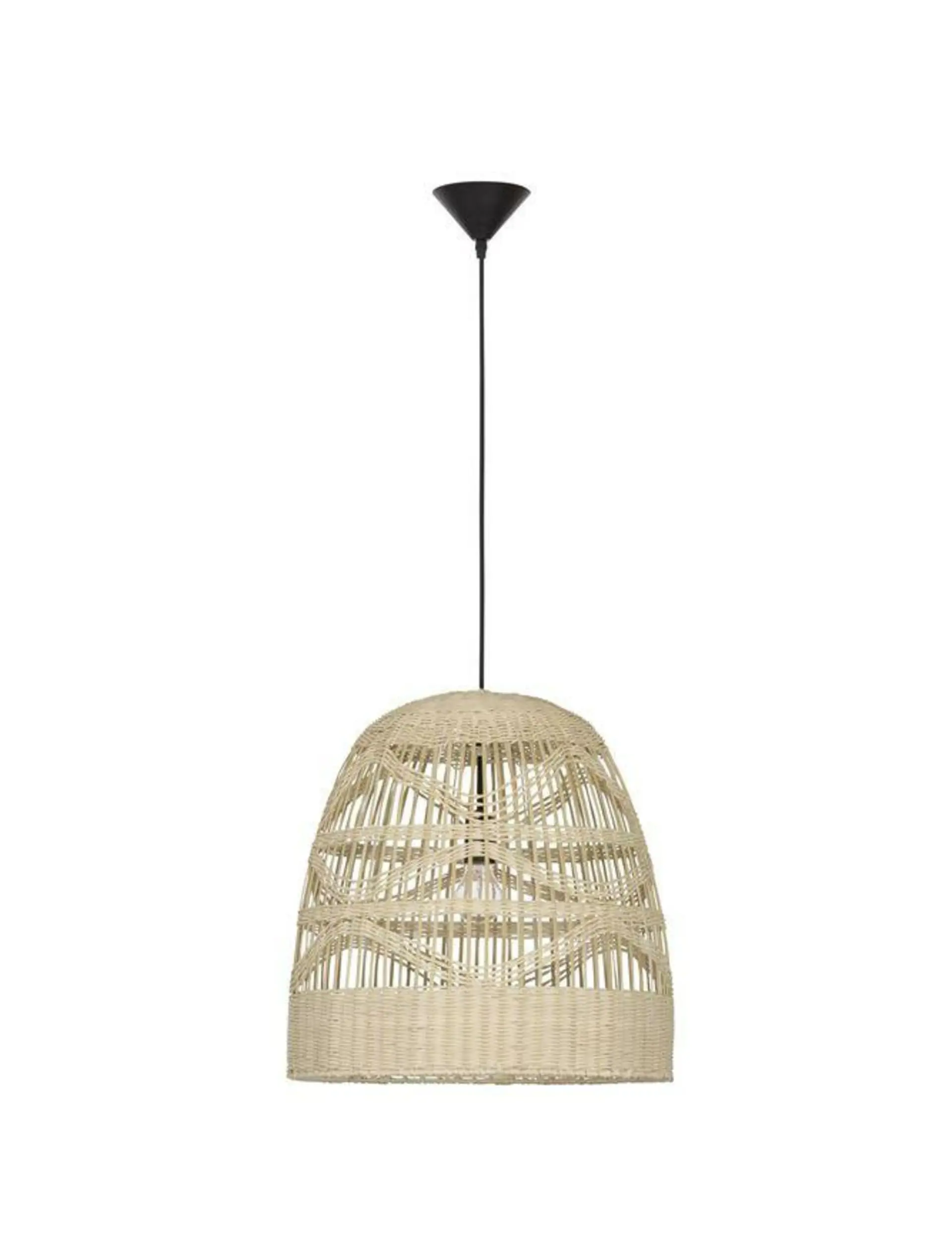 NOVA LUCE závěsné svítidlo MARLO přírodní ratan černý kabel E27 1x12W 230V IP20 bez žárovky 9586504