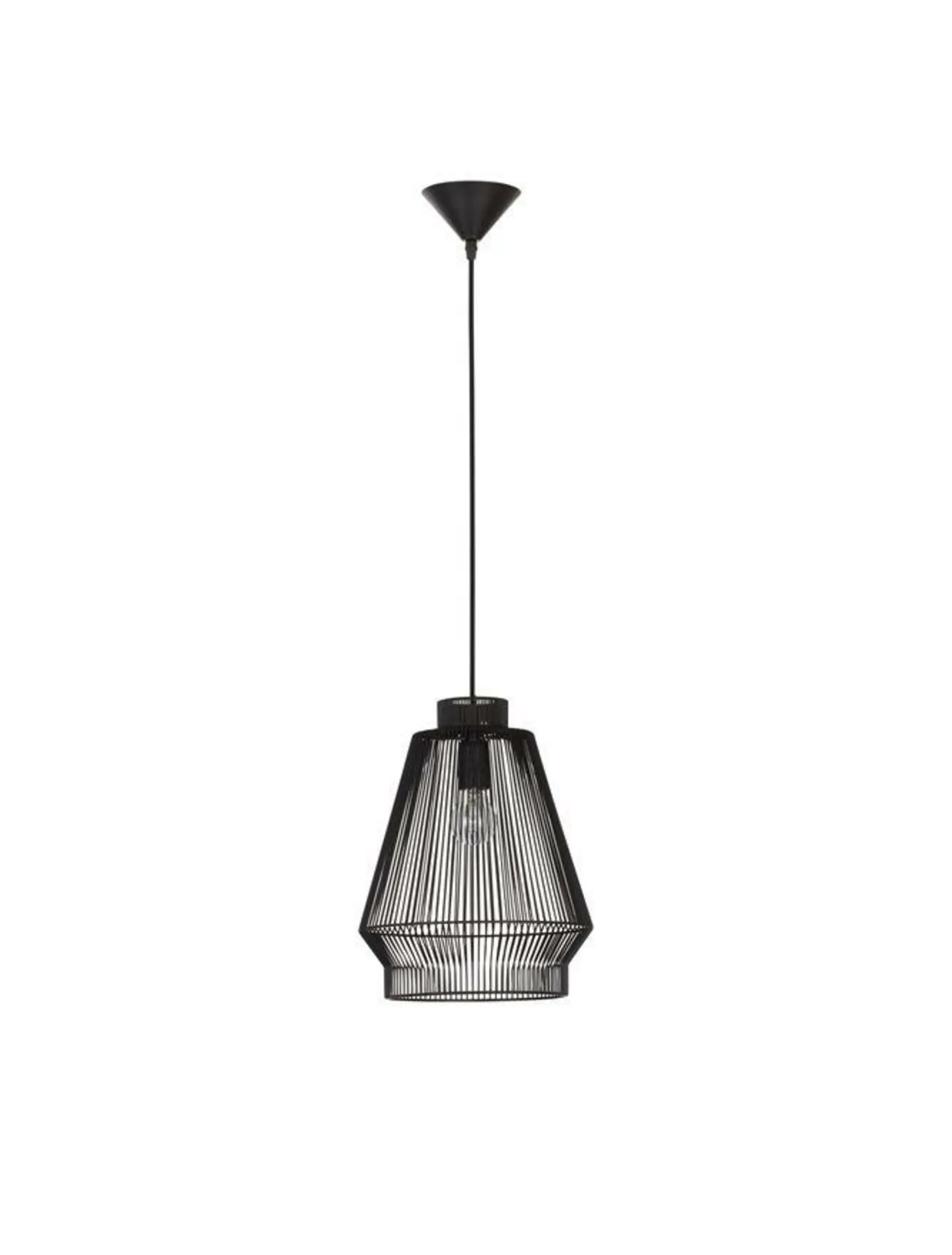 NOVA LUCE závěsné svítidlo BREDO černý hliník černý kabel E27 1x12W 230V IP20 bez žárovky 9586510