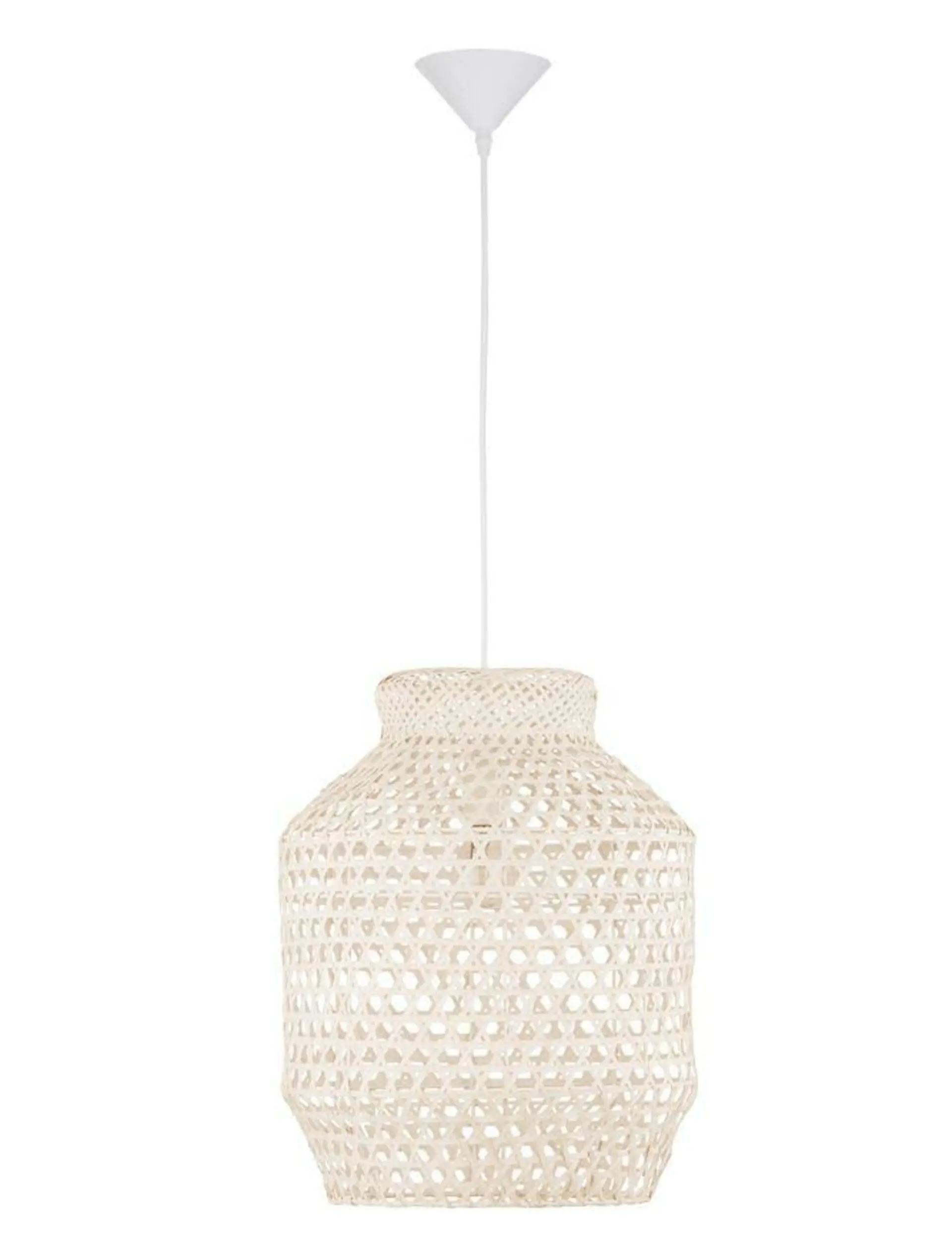 NOVA LUCE závěsné svítidlo MIA závěsné svítidlo, kov a bambus, bílá barva E27 1x12W IP20 bez žárovky 9586596