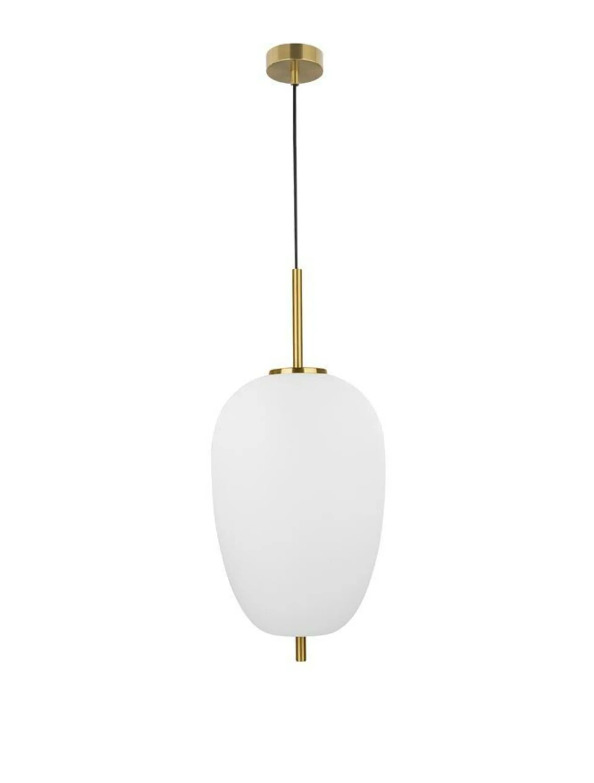 NOVA LUCE závěsné svítidlo LATO opálové sklo antický mosazný kov černý kabel E27 1x12W 230V IP20 bez žárovky 9624063