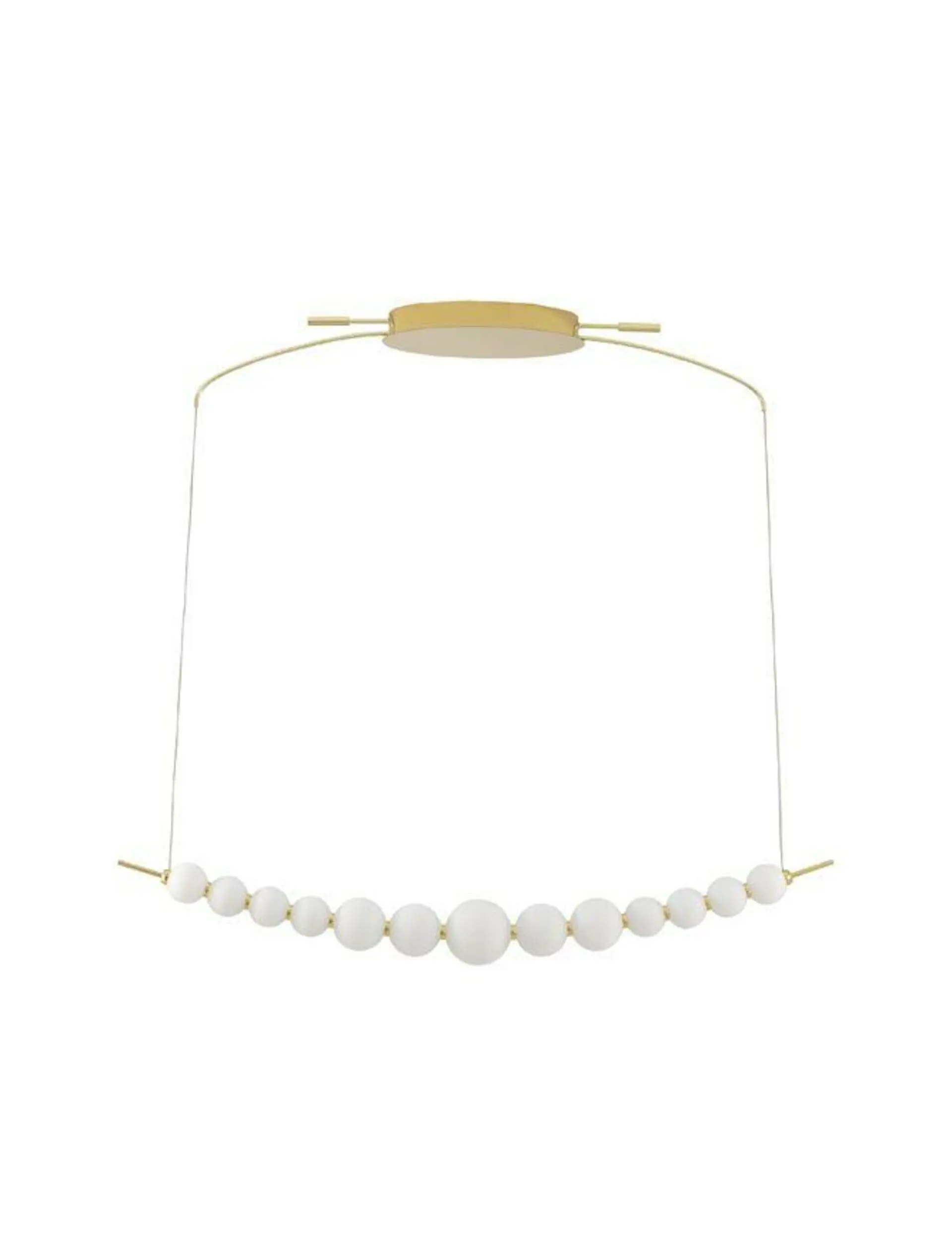NOVA LUCE závěsné svítidlo PERLA zlatý kov a opálové sklo LED 32W 230V 3000K IP20 stmívatelné 9695205