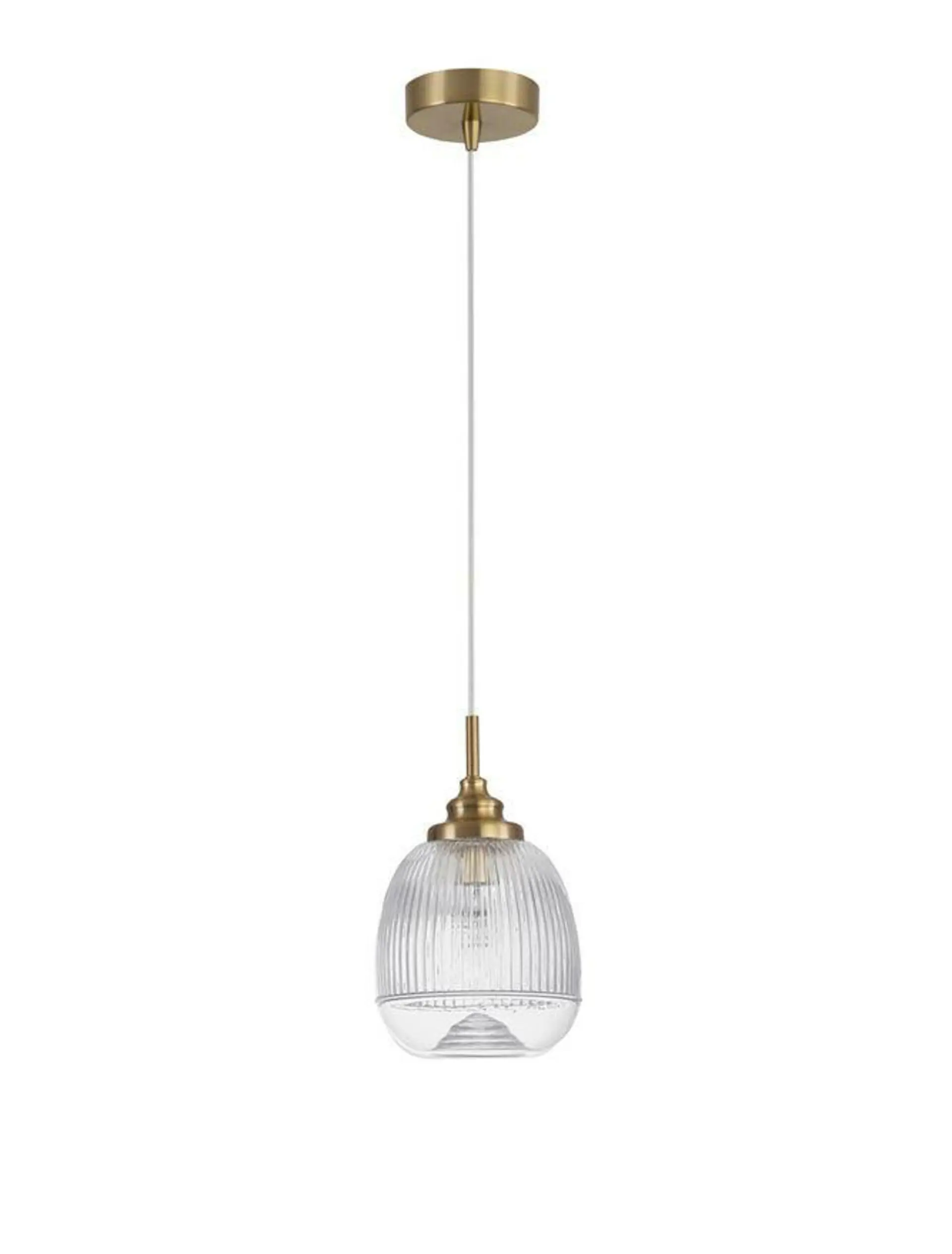 NOVA LUCE závěsné svítidlo MOND saténový zlatý kov čiré sklo E14 1x5W 230V IP20 bez žárovky 9738210