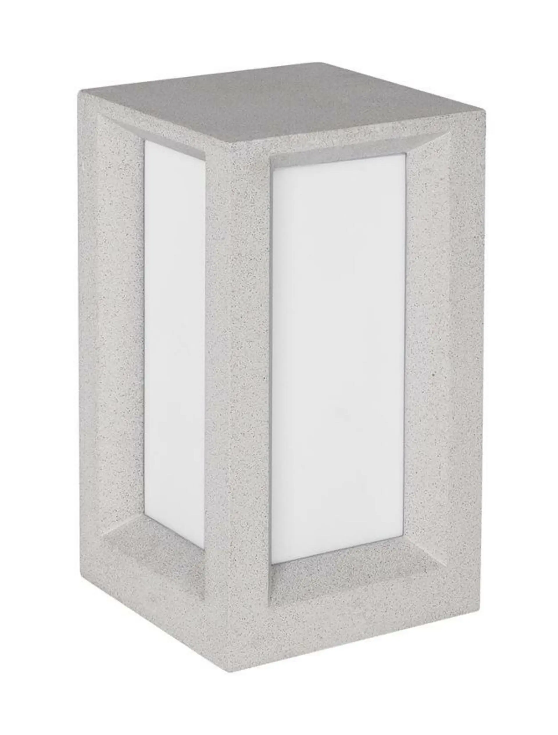 NOVA LUCE venkovní sloupkové svítidlo CASTRO bílý pískovec a akryl E27 1x12W bez žárovky 100-240V IP65 9739352