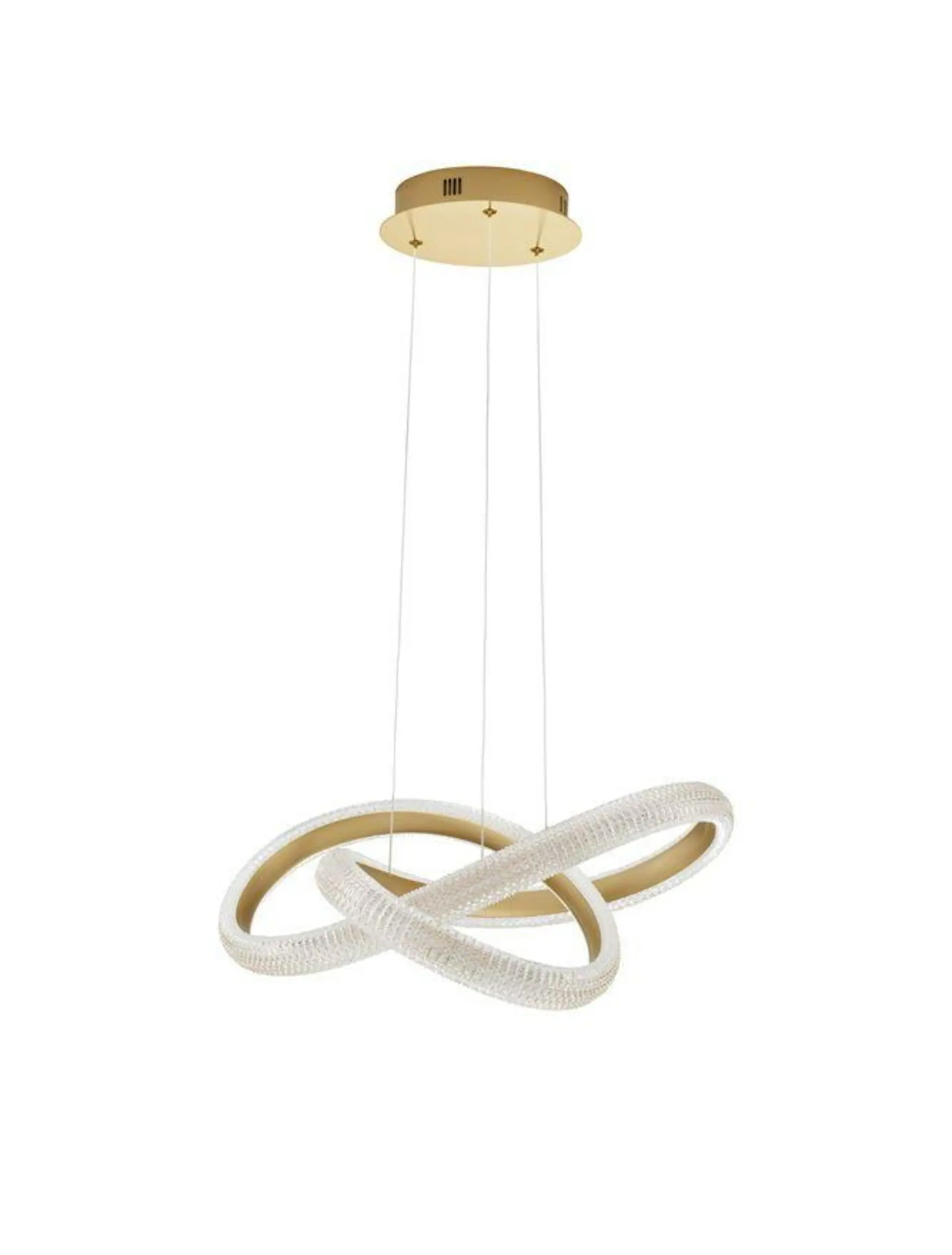 NV 9748155 Závěsné svítidlo MEDORA mosazný zlatý hliník a akryl LED 42W 230V 3000K IP20 stmívatelné - NOVA LUCE