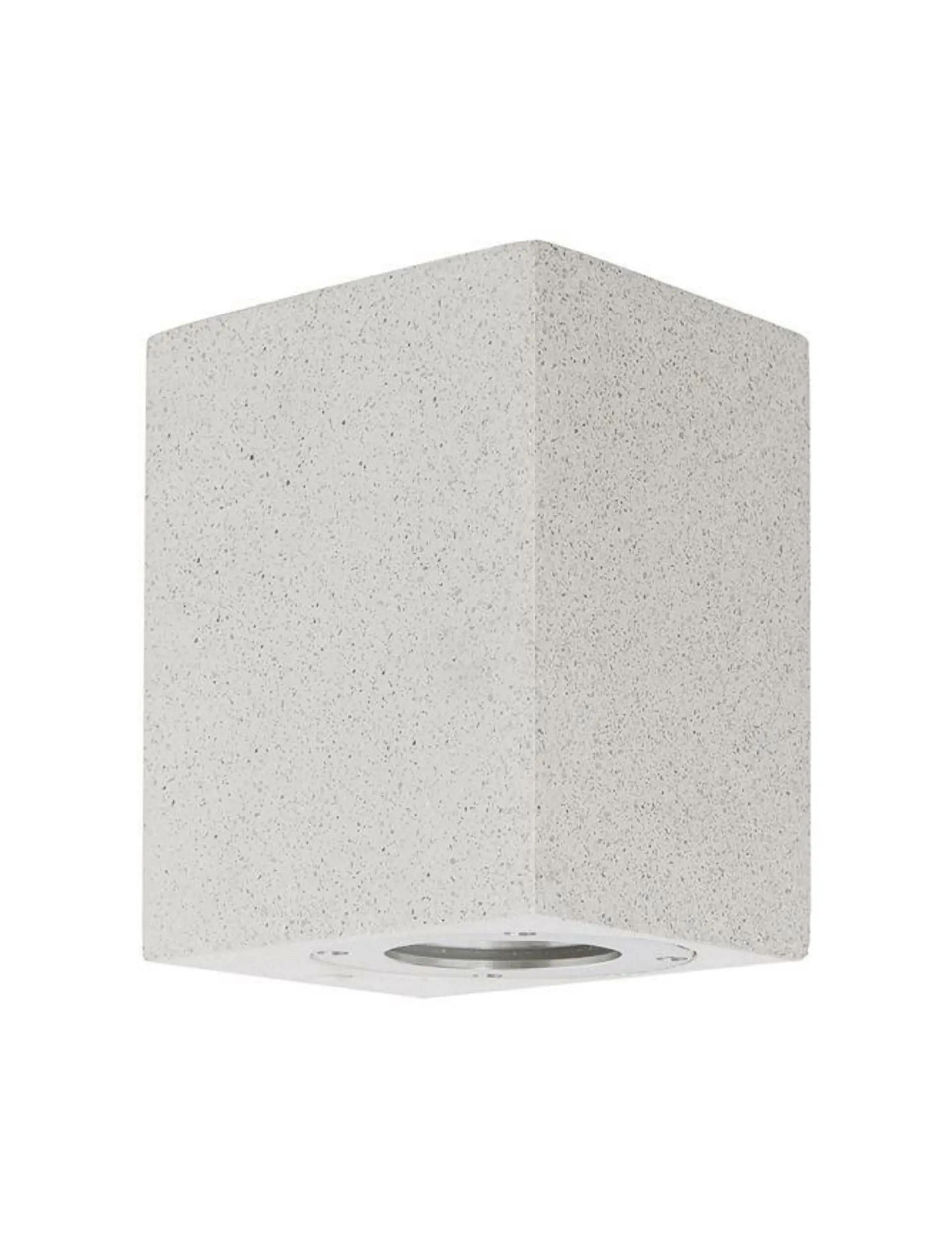 NOVA LUCE venkovní nástěnné svítidlo FUENTO bílý pískovec skleněný difuzor GU10 1x7W IP65 100-240V bez žárovky světlo dolů 9790541