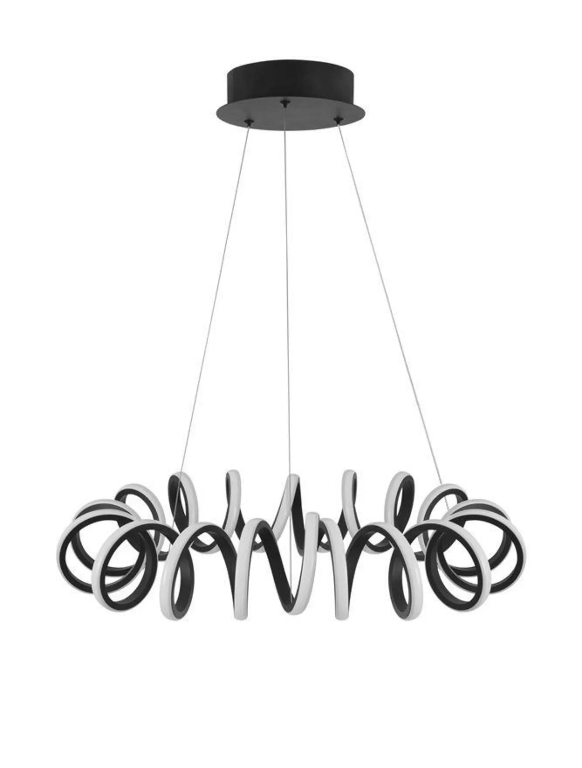 NOVA LUCE závěsné svítidlo ZINIA černý hliník a silikon LED 45W 230V 3000K IP20 9817461