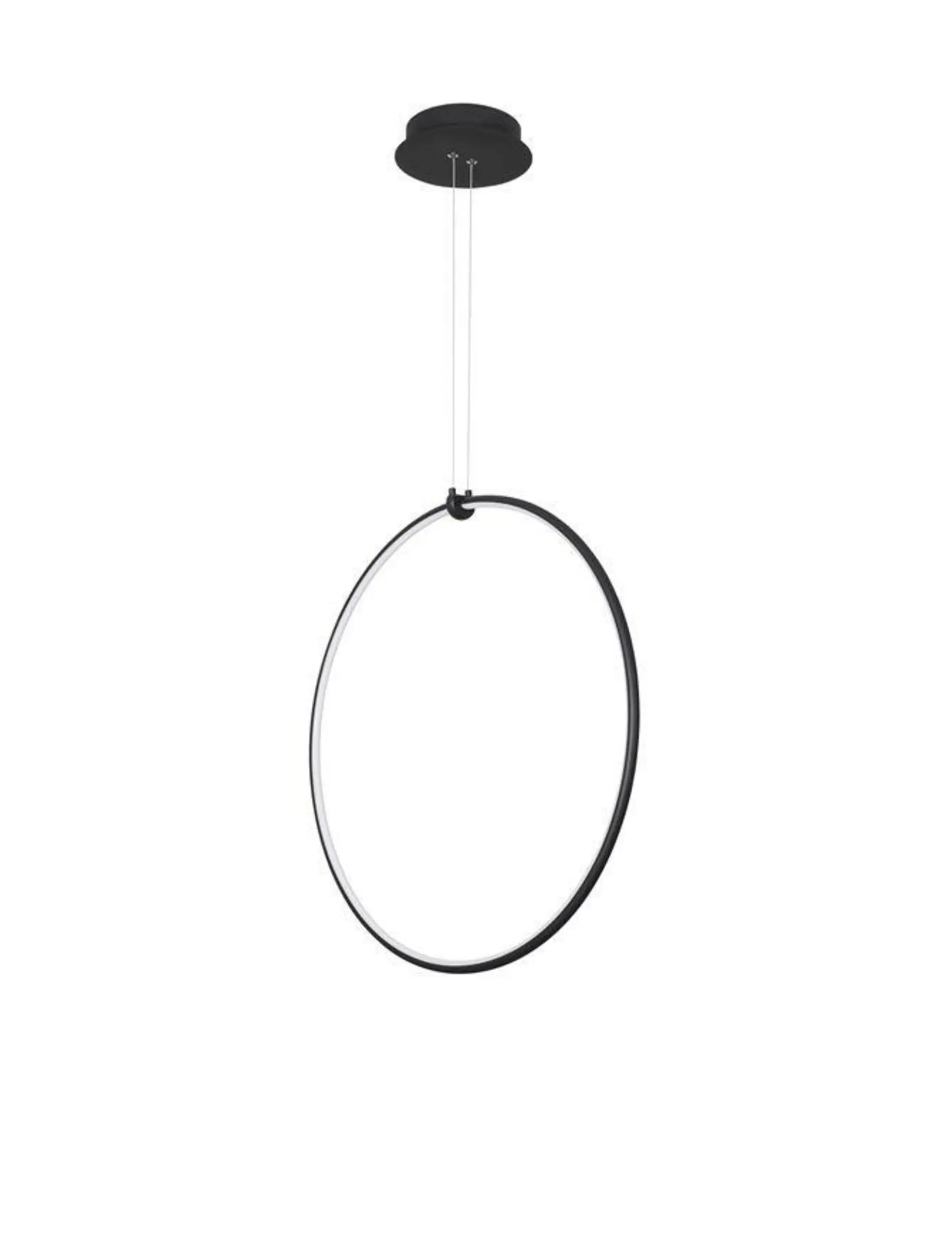 NOVA LUCE závěsné svítidlo RING černý hliník a akryl LED 28W 230V 3000K IP20 stmívatelné 9820591