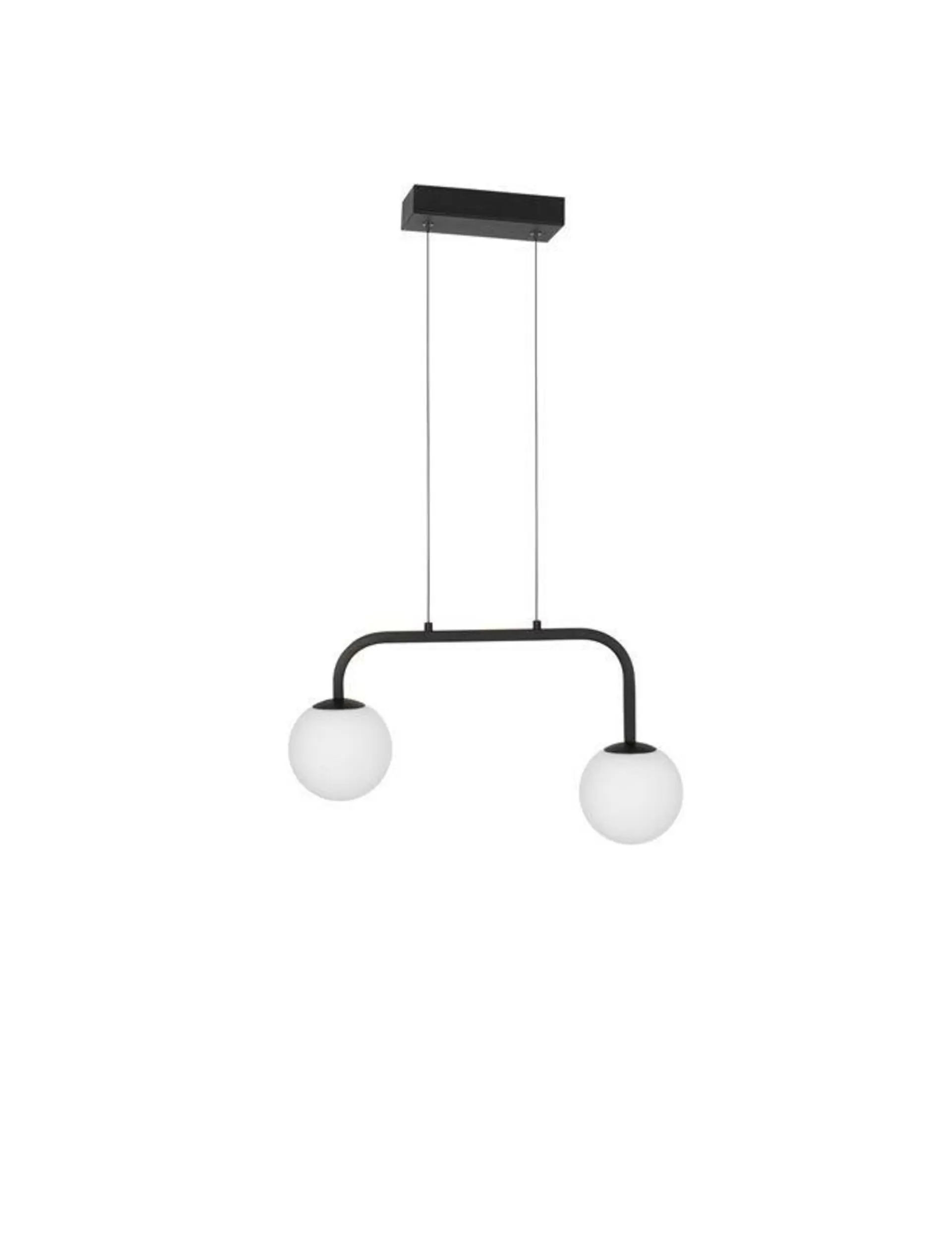 NOVA LUCE závěsné svítidlo JOLINE černý kov a hliník bílé opálové sklo LED 16W 240V 3200K IP20 9919602