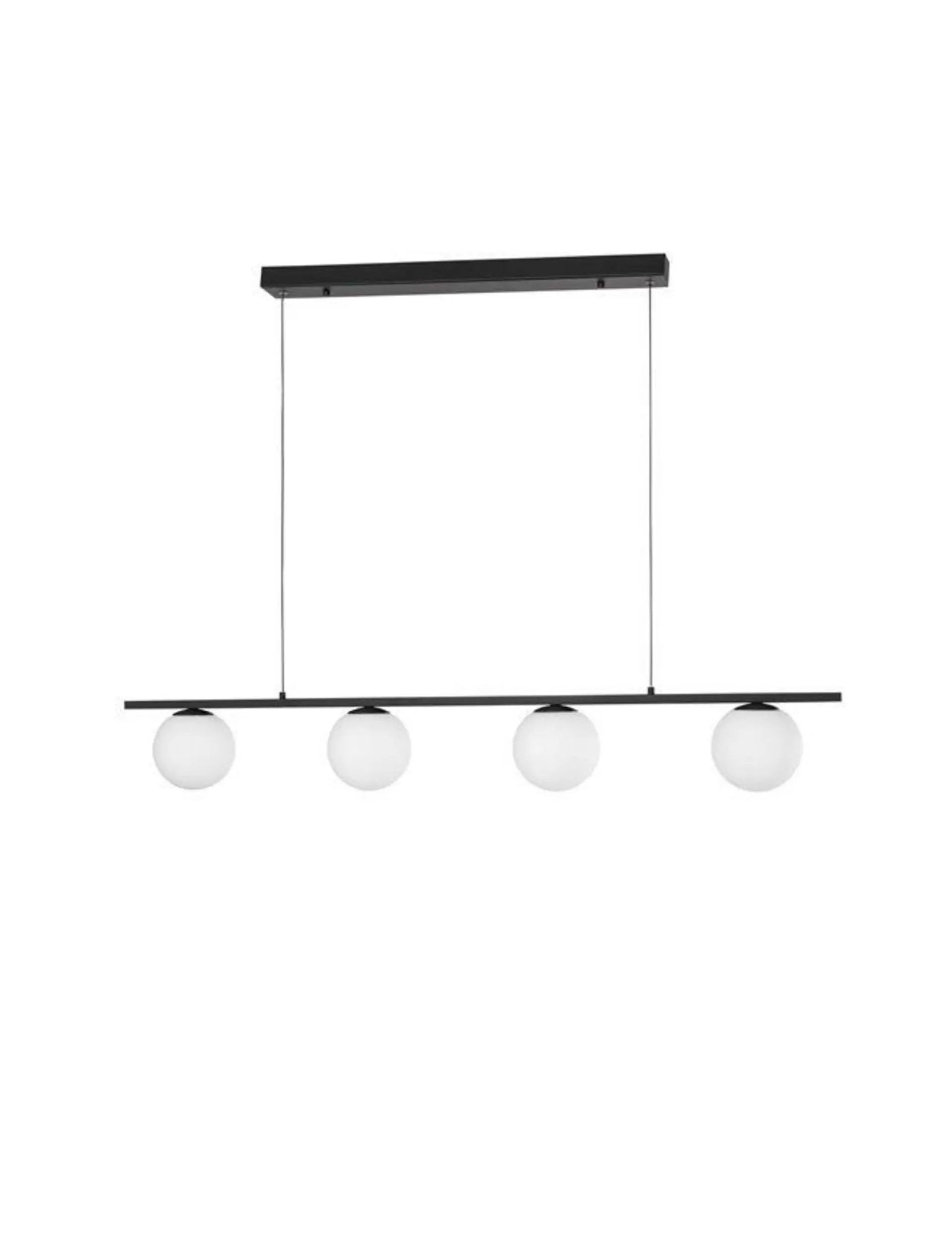 NOVA LUCE závěsné svítidlo JOLINE černý kov a hliník bílé opálové sklo LED 32W 240V 3200K IP20 9919604