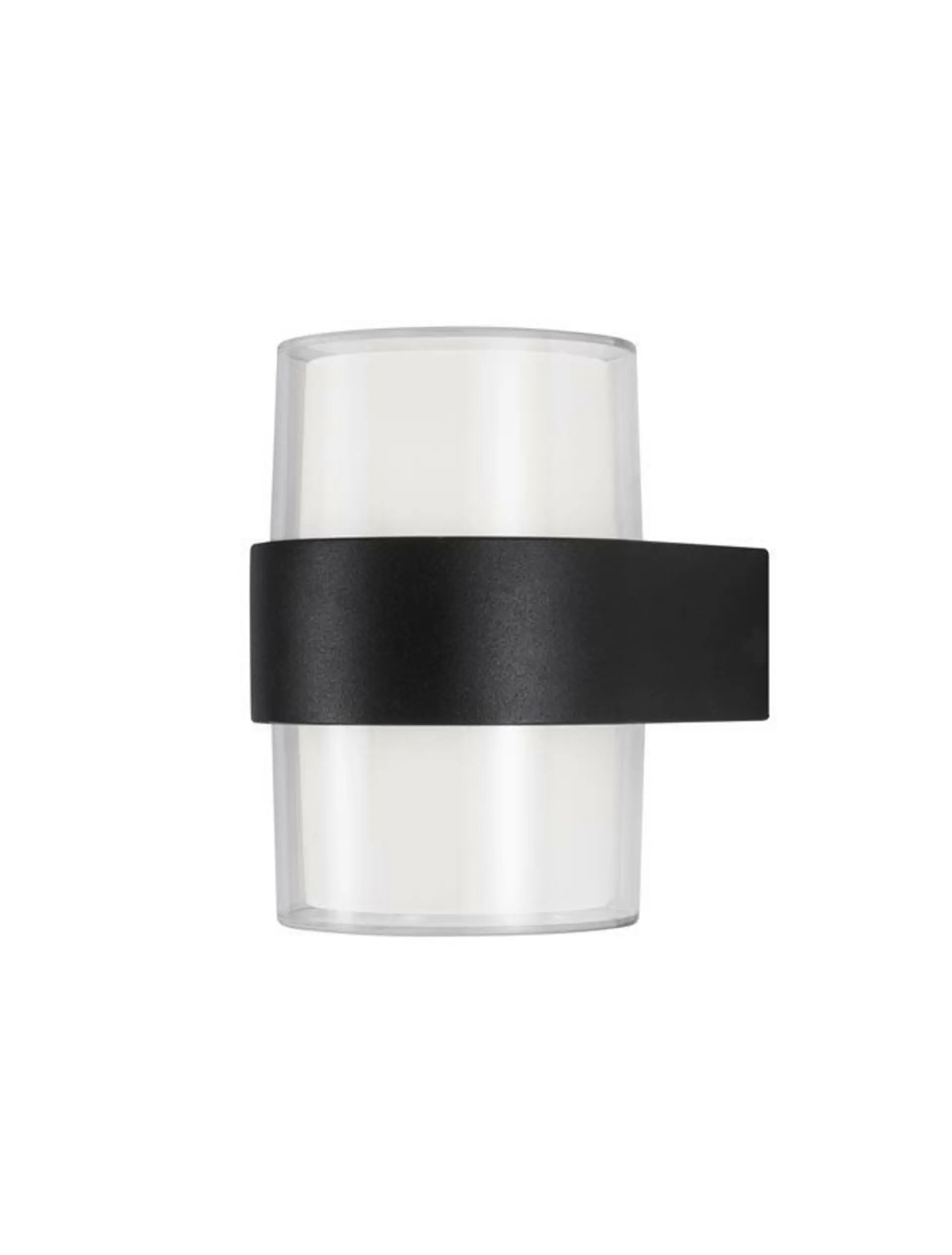 NOVA LUCE venkovní nástěnné svítidlo DARF černý hliník ABS difuzor LED 2x5W 3000K 100-240V 115st. IP65 světlo nahoru a dolů 9925666