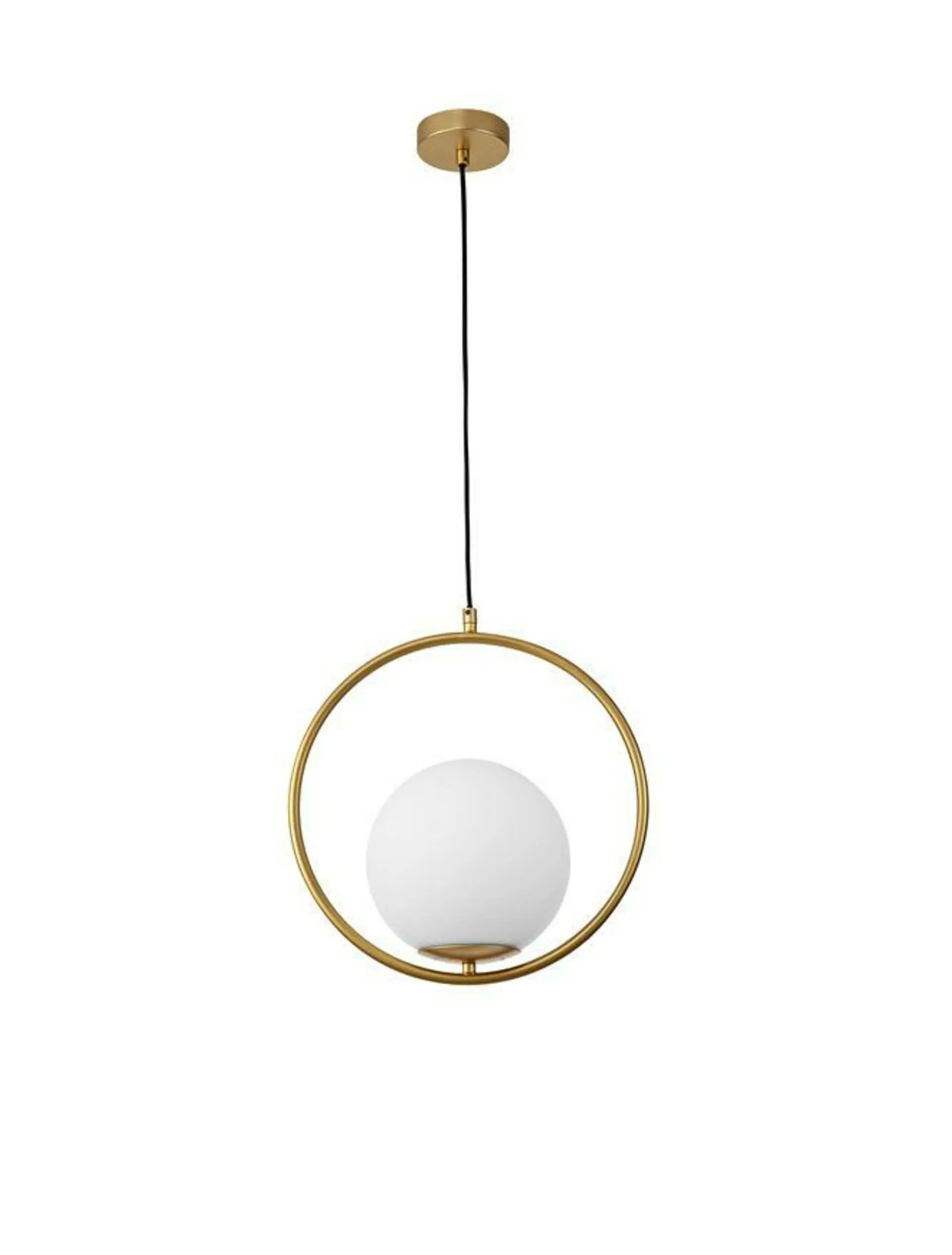NOVA LUCE závěsné svítidlo OBITAR opálové sklo mosazný zlatý kov E27 1x12W 230V IP20 bez žárovky 9988169