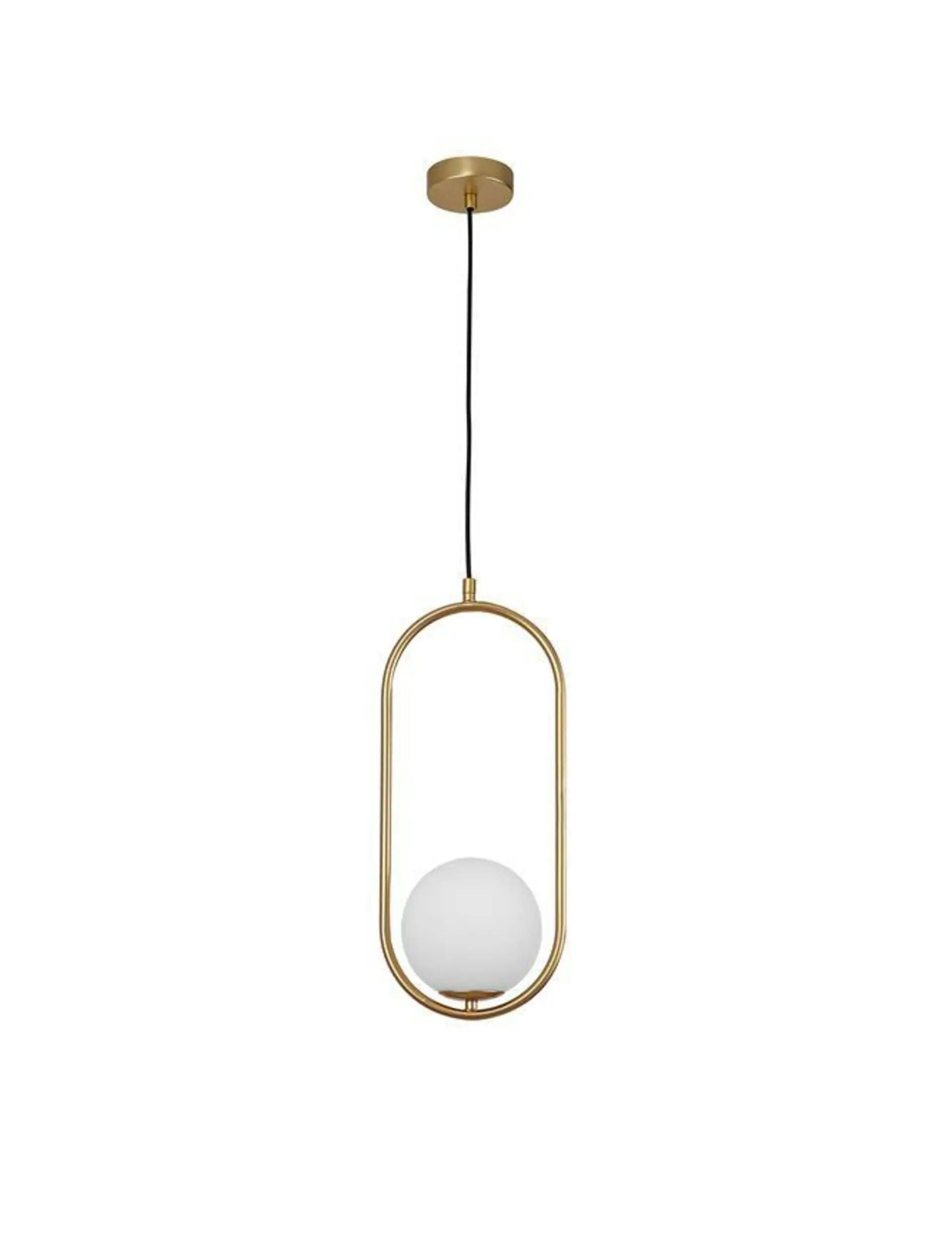NOVA LUCE závěsné svítidlo OBITAR opálové sklo mosazný zlatý kov G9 1x5W 230V IP20 bez žárovky 9988170