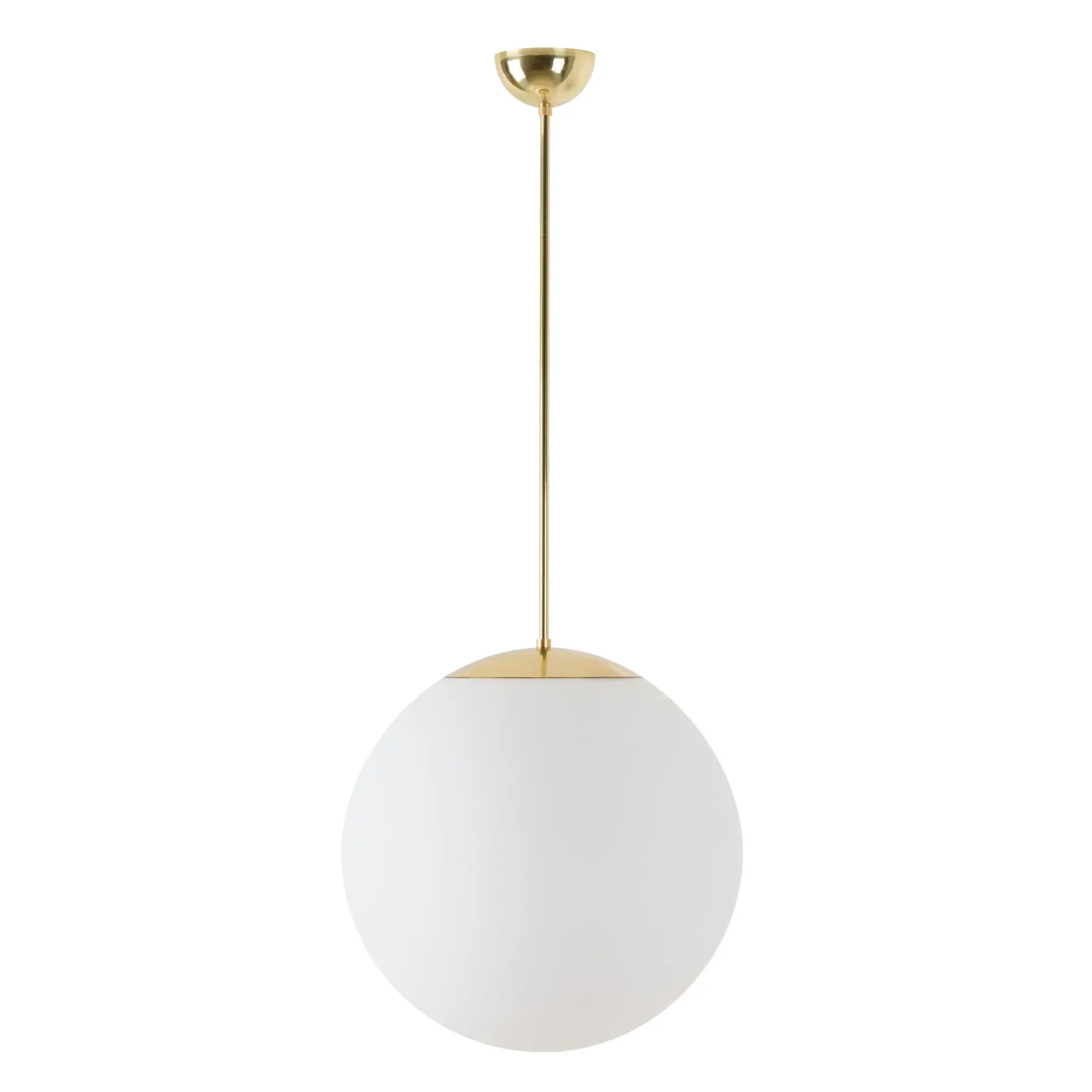 OSMONT ADR60098 ADRIA P3 závěsné skleněné svítidlo mosaz leštěná / bílá IP40 3000 K 27W LED DALI