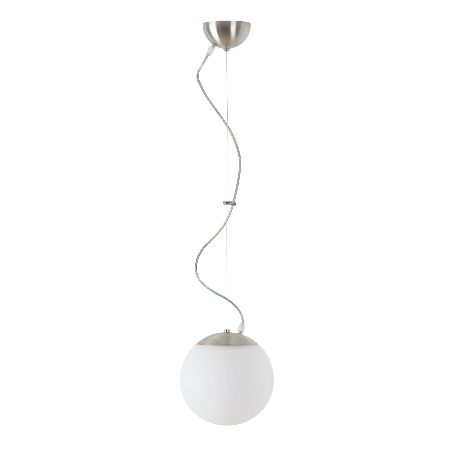 OSMONT ADR60246 ADRIA L1 závěsné skleněné svítidlo nerez broušená / bílá IP40 3000 K 8W LED