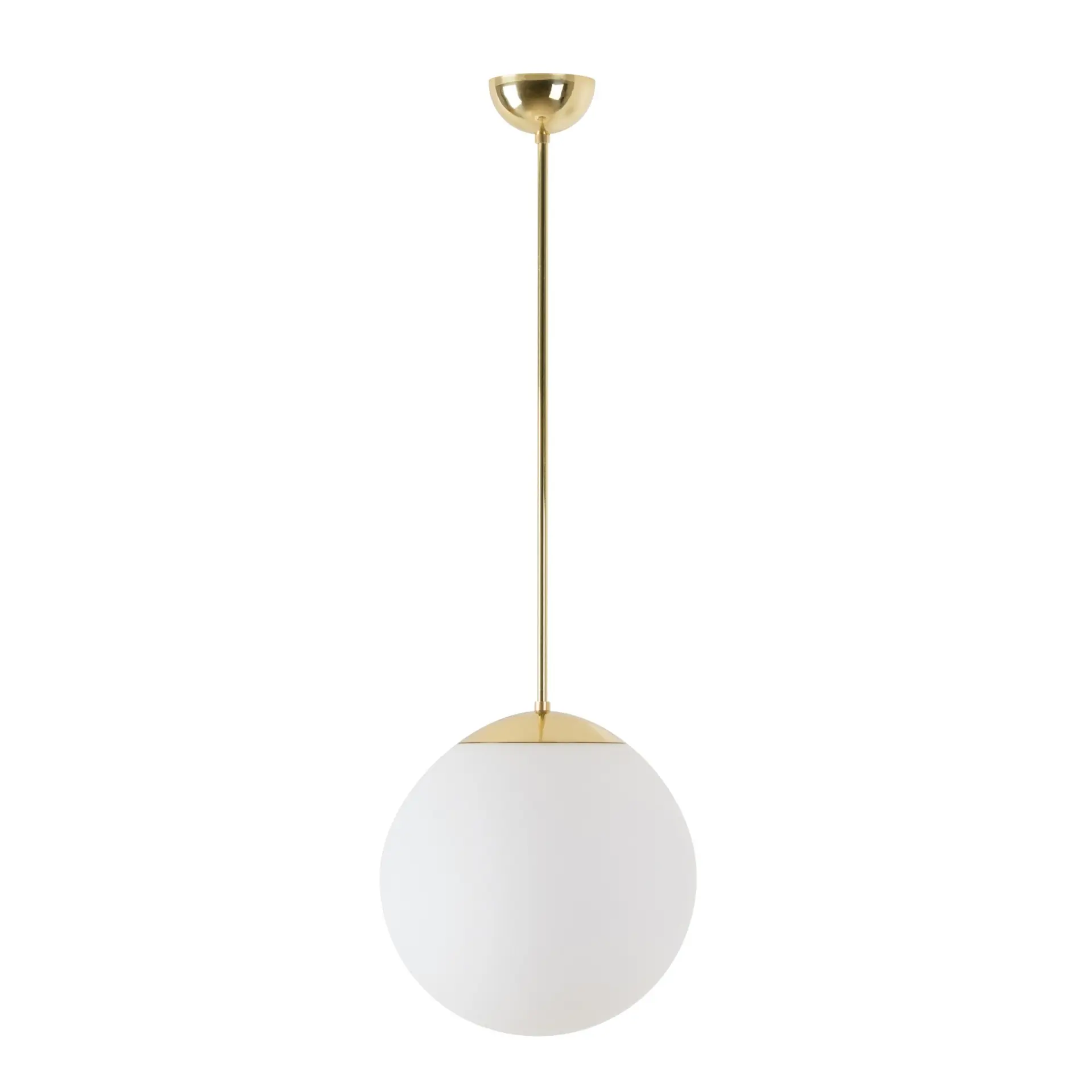 OSMONT ADR60547 ADRIA P2 závěsné skleněné svítidlo mosaz leštěná / bílá IP40 4000 K 20W LED